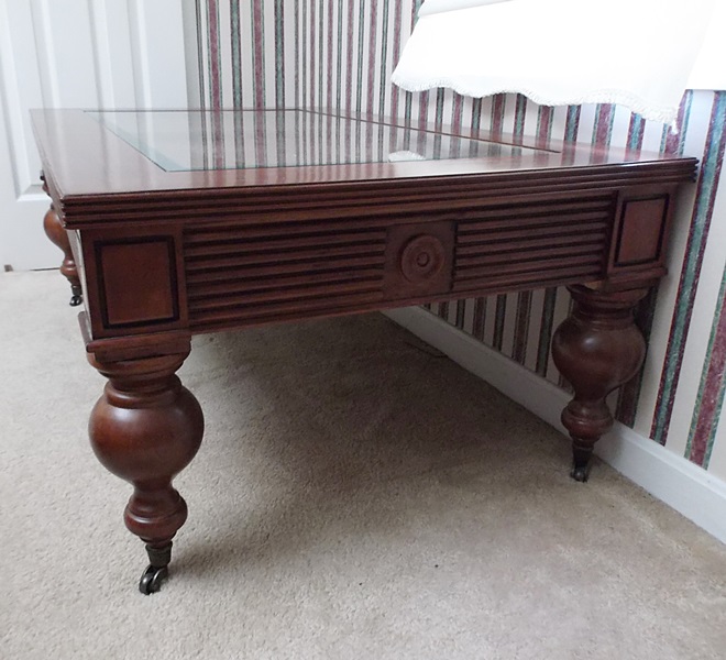 Glass Top Shadow Box Coffee Table EBTH