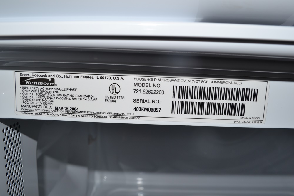 Kenmore Microwave Hood Combination EBTH