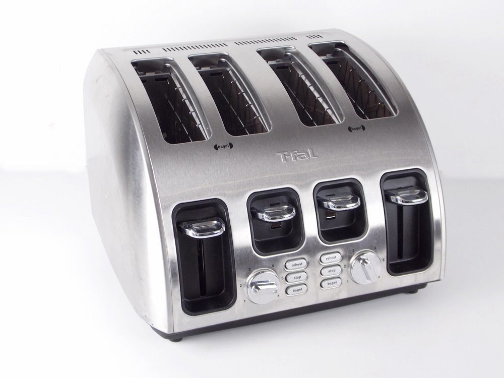 A TFal Avante Four Slice Stainless Steel Toaster EBTH