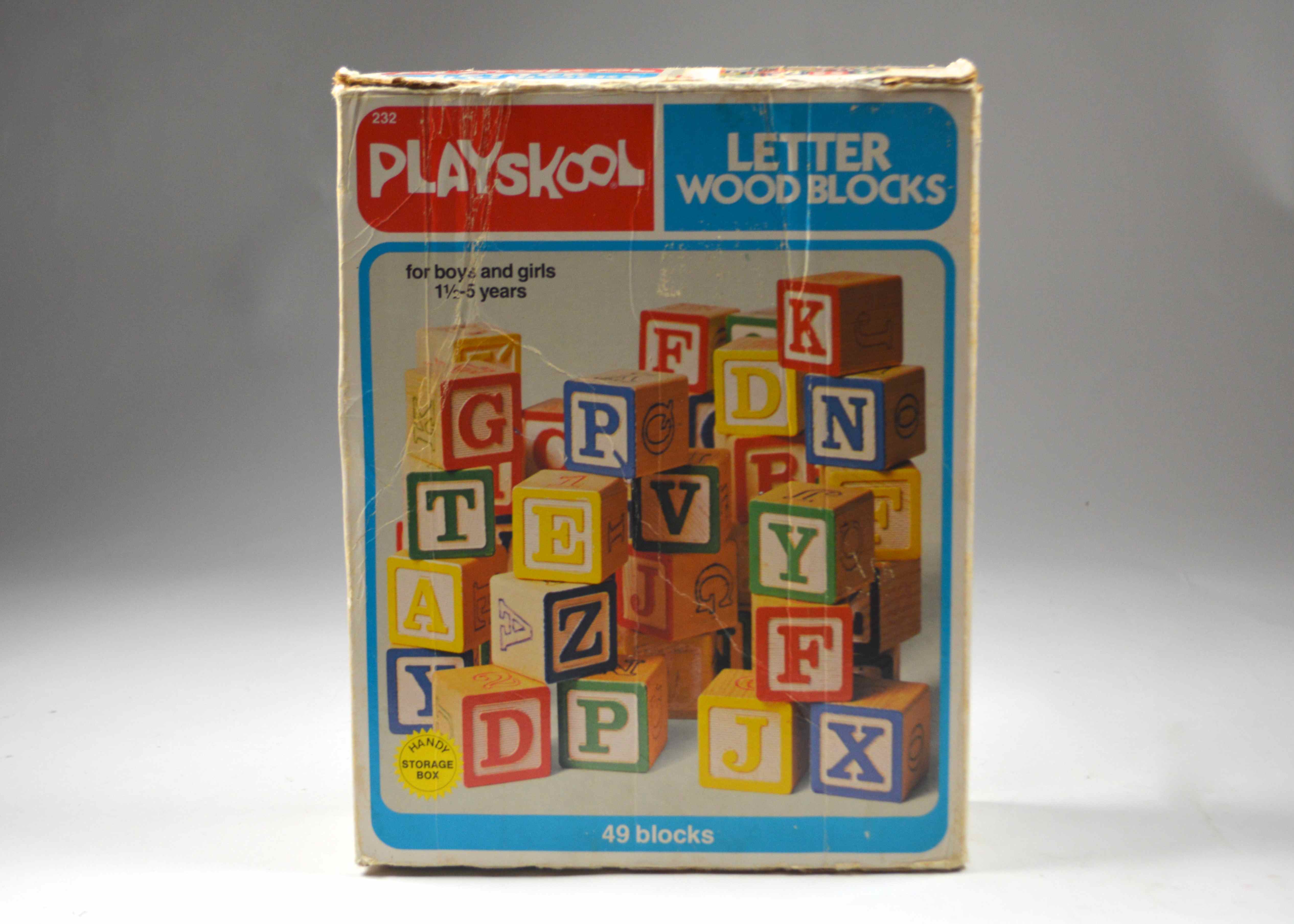 playskool letter wood blocks