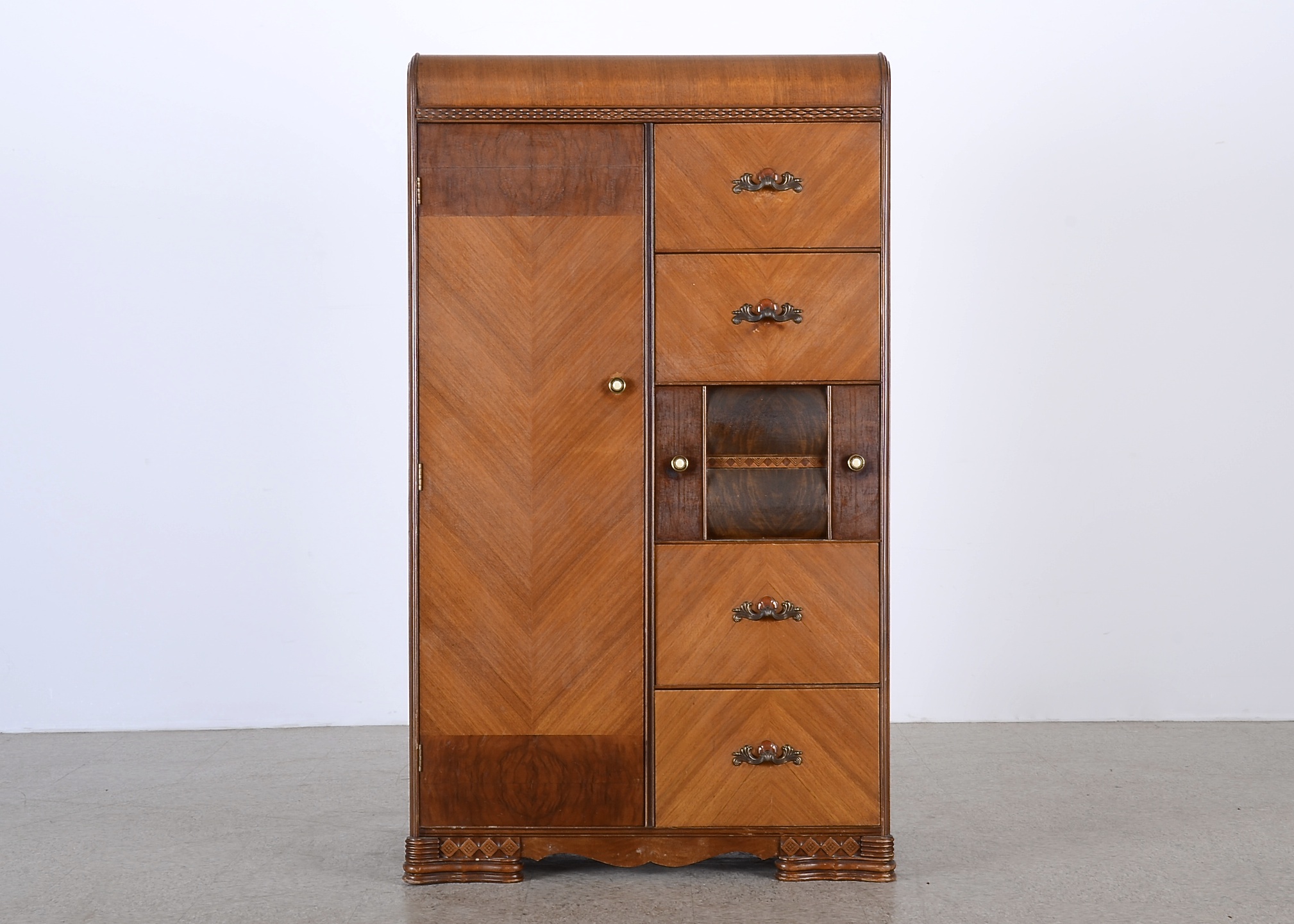 Exquisite Art Deco Waterfall Wardrobe EBTH