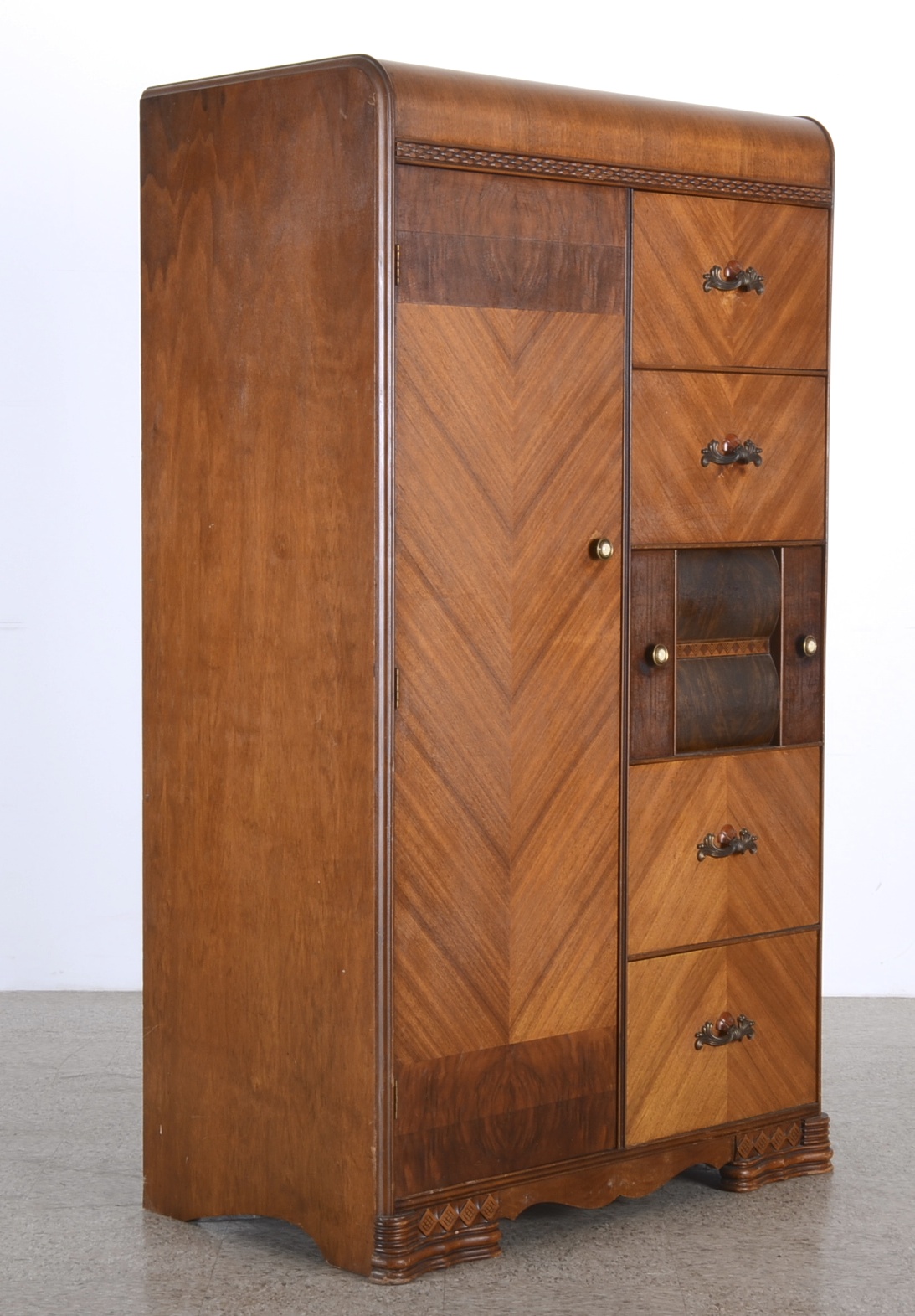 Exquisite Art Deco Waterfall Wardrobe EBTH