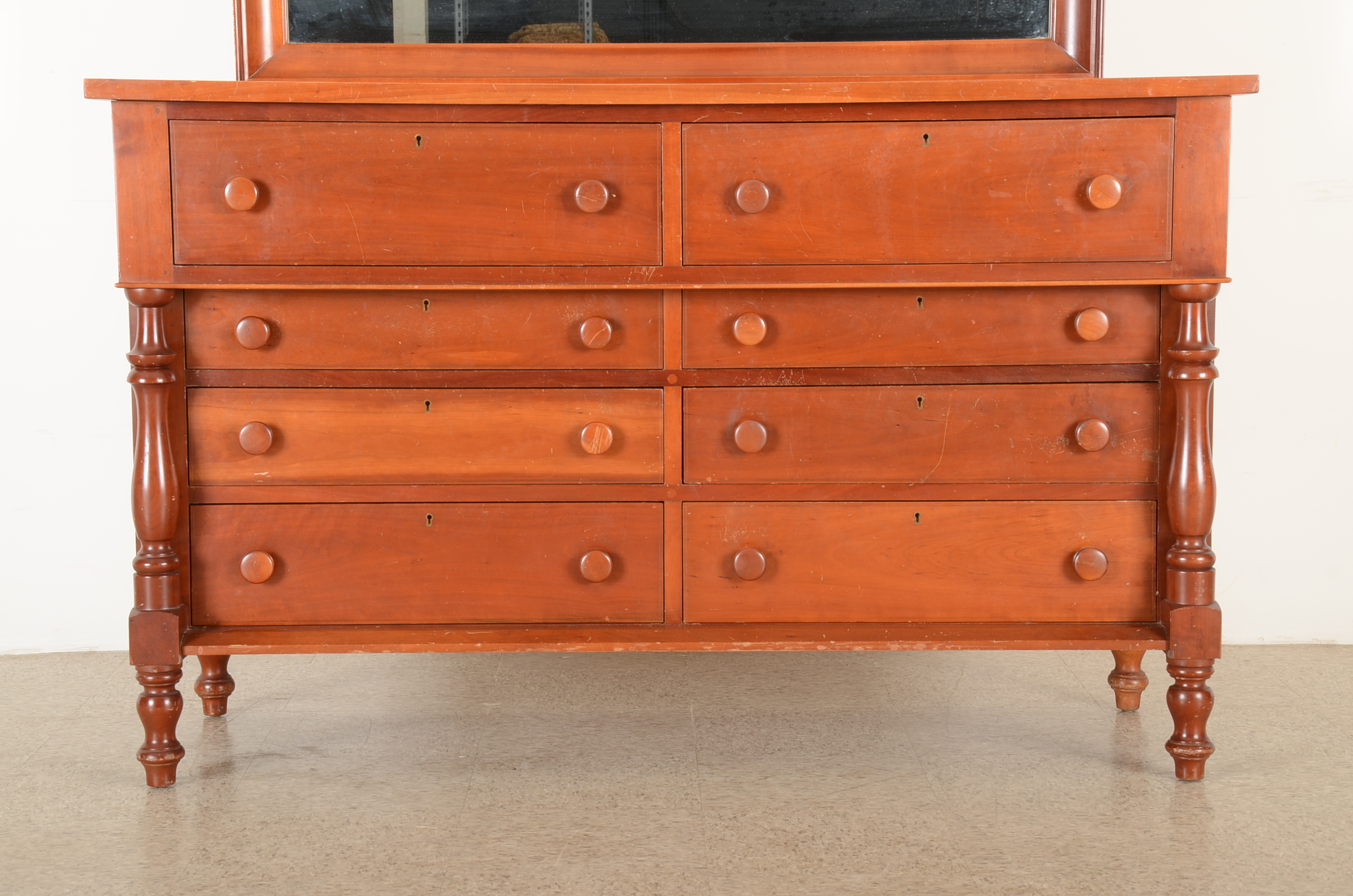 Solid Cherry Handmade Dresser and Mirror by Campbellsville Furniture