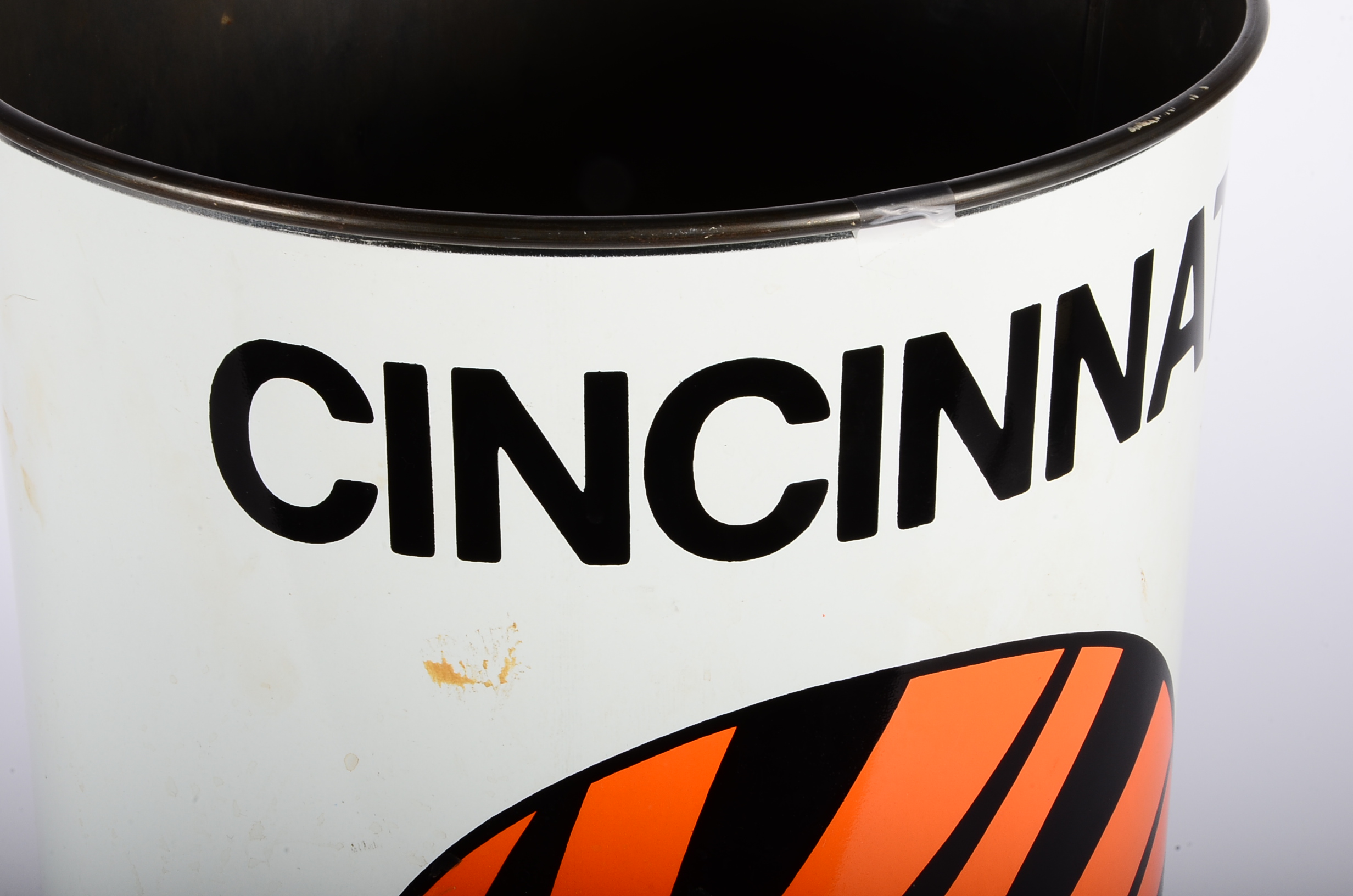 1981 Cincinnati Bengals Super Bowl XVI Metal Trash Can With Dates