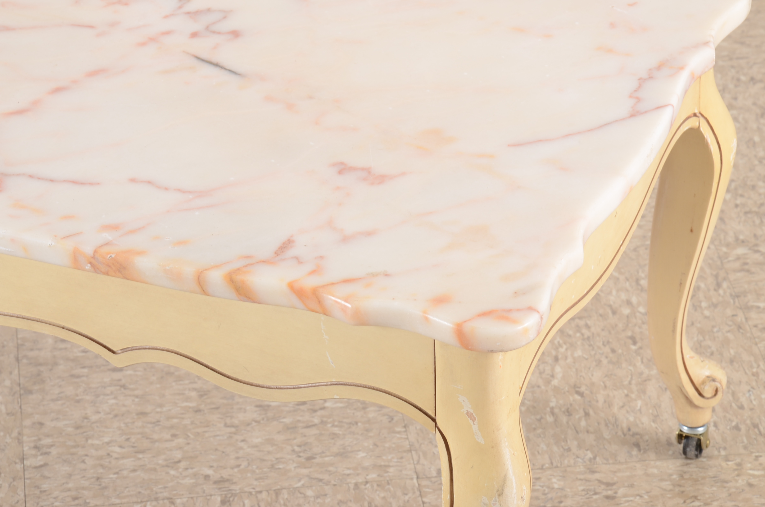 French Provincial Marble Top Coffee Table | EBTH