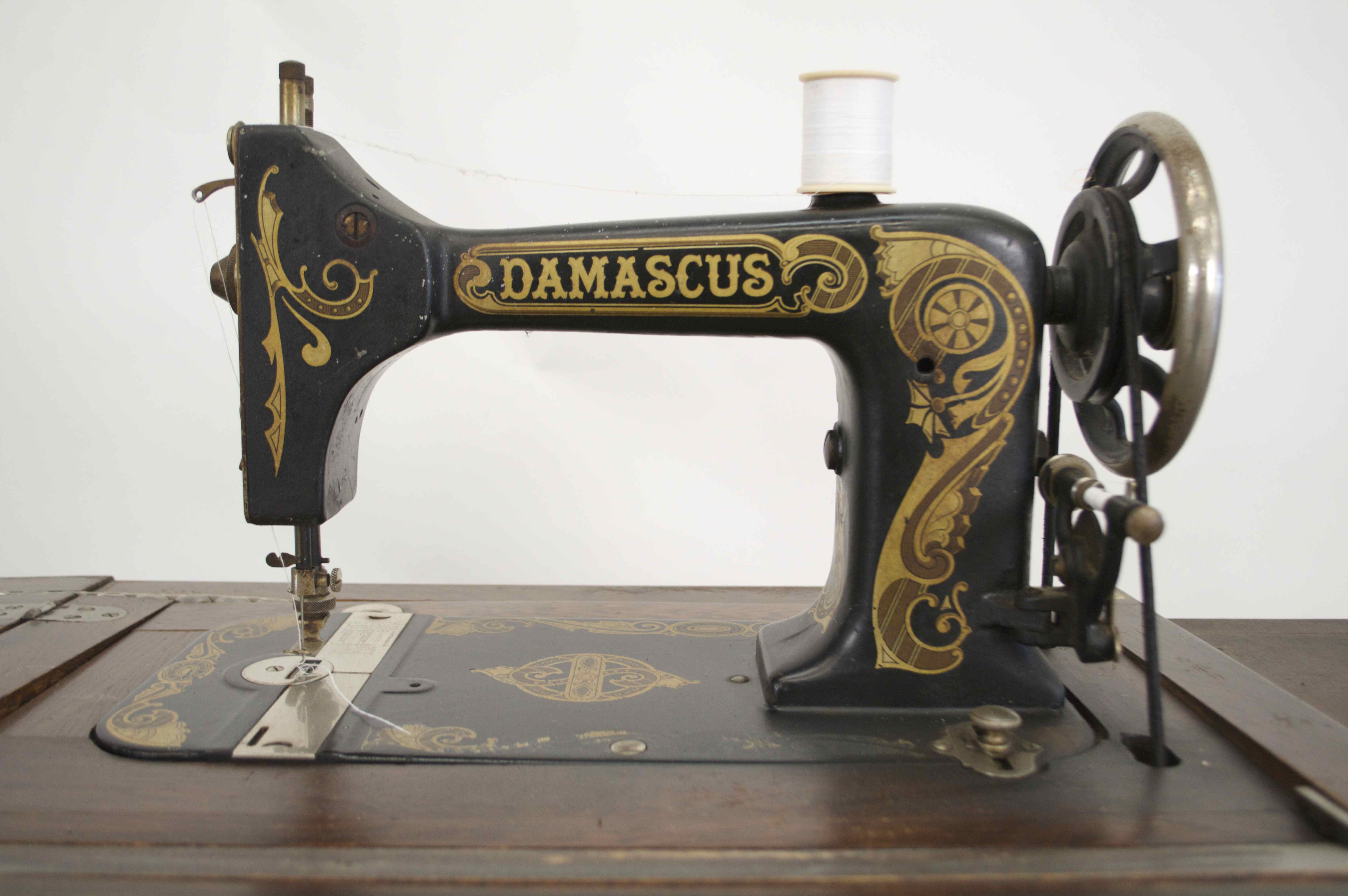 Antique Damascus Sewing Machine Table EBTH