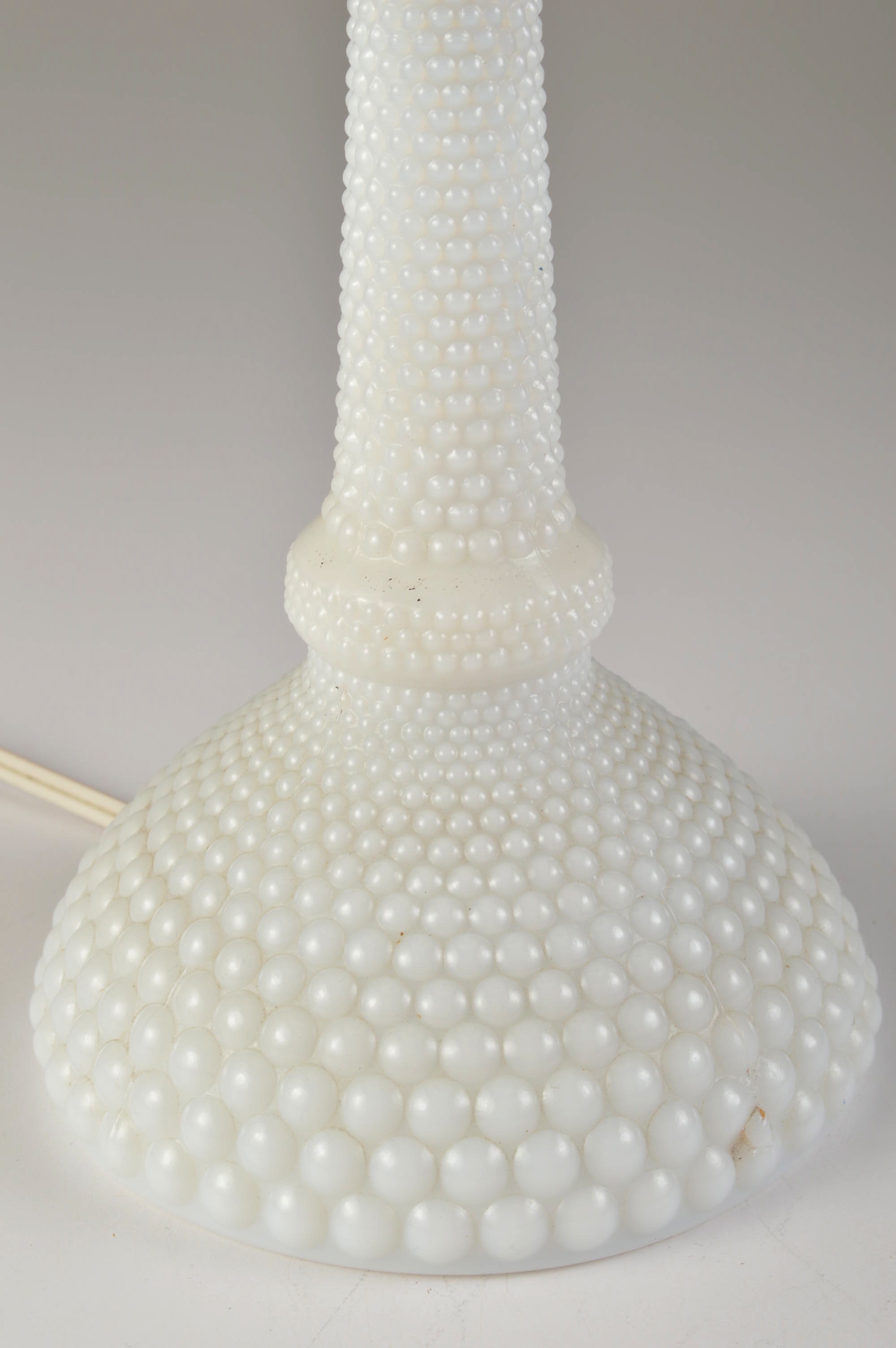 A Pair of Vintage Milk Glass Hobnail Candlestick Lamps EBTH