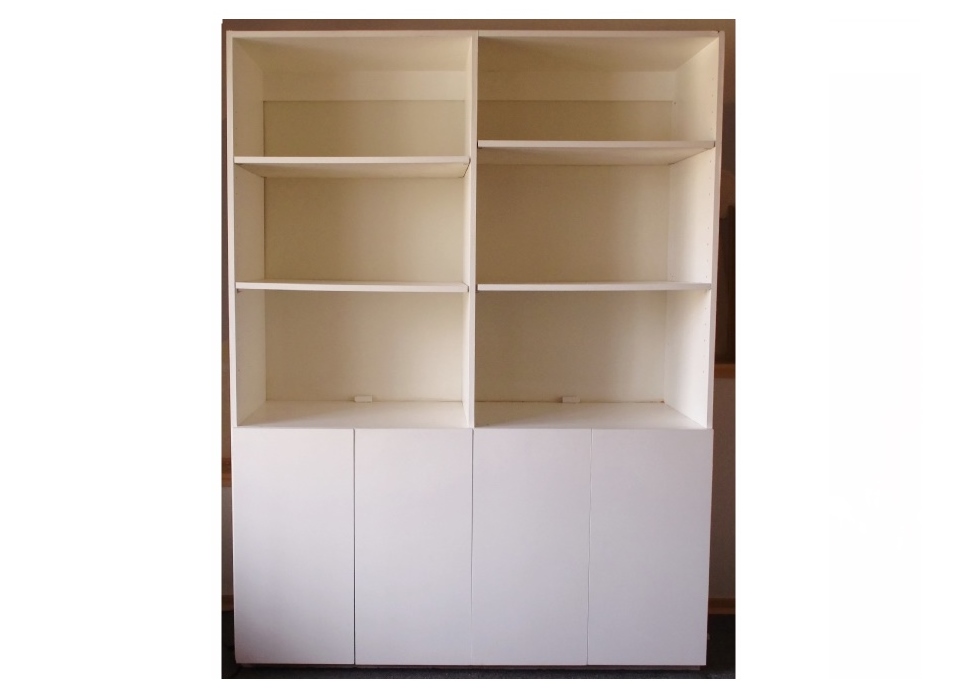 Large Wood Display Shelf with White Painted Finish EBTH