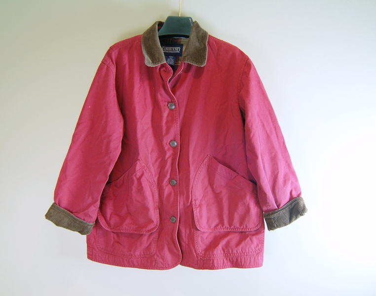 Lands End Dark Red Barn Jacket Ebth