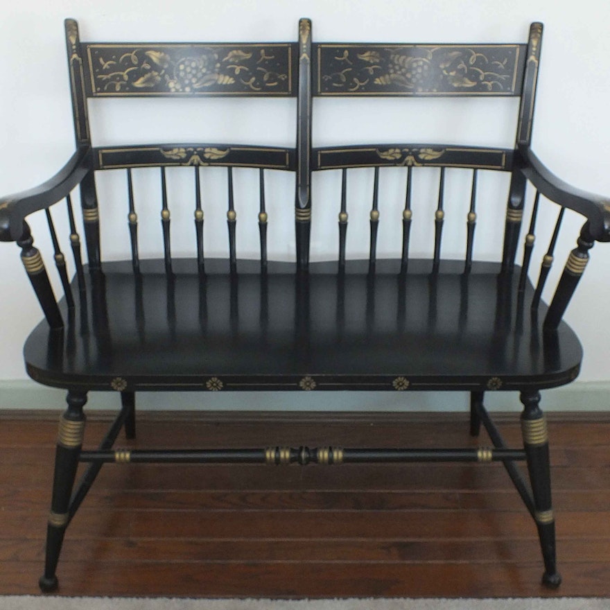 Tell City Chair Two Seater Hitchcock Style Bench Ebth