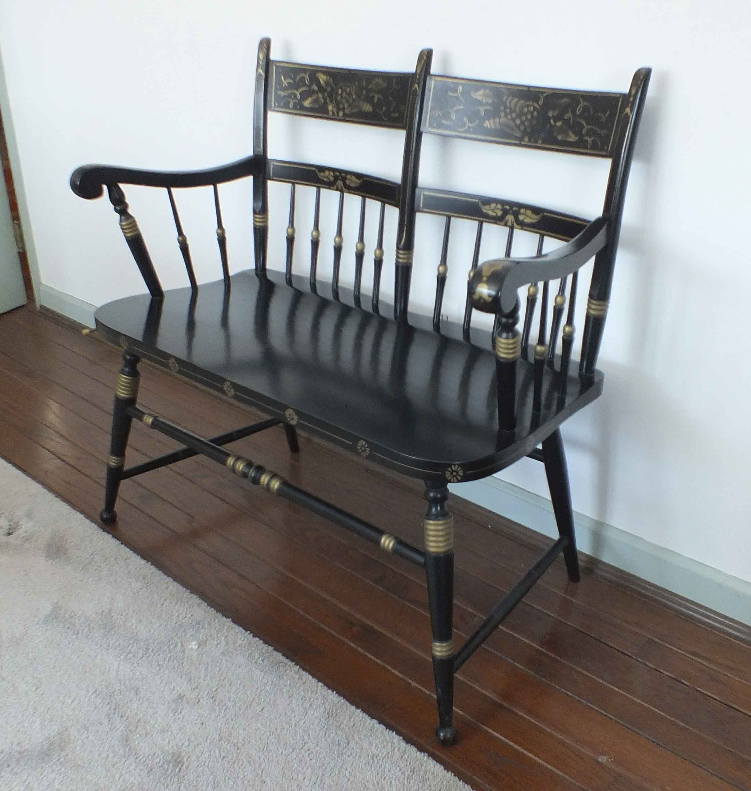 Tell City Chair Two Seater Hitchcock Style Bench EBTH