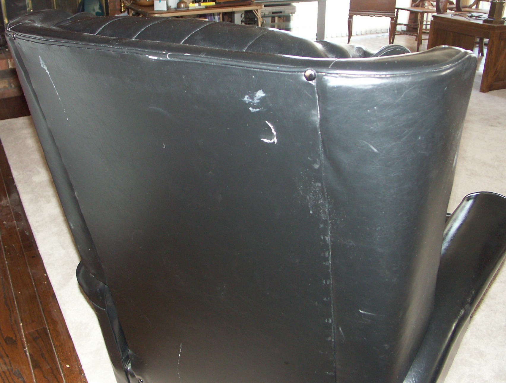 Mid 20th Century Black Vinyl Recliner EBTH