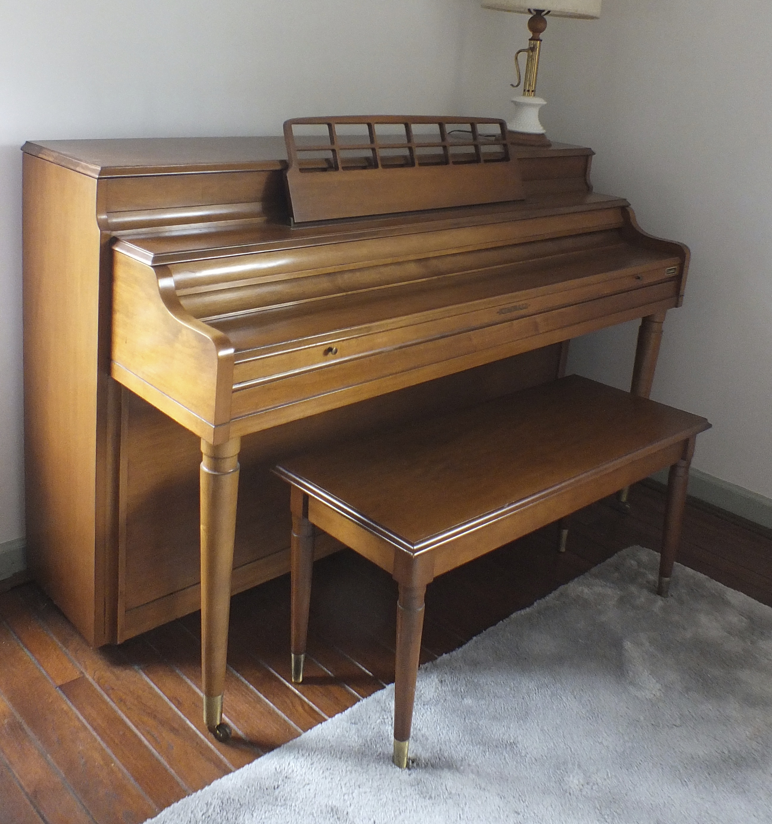 where to find kimball consolette piano serial number