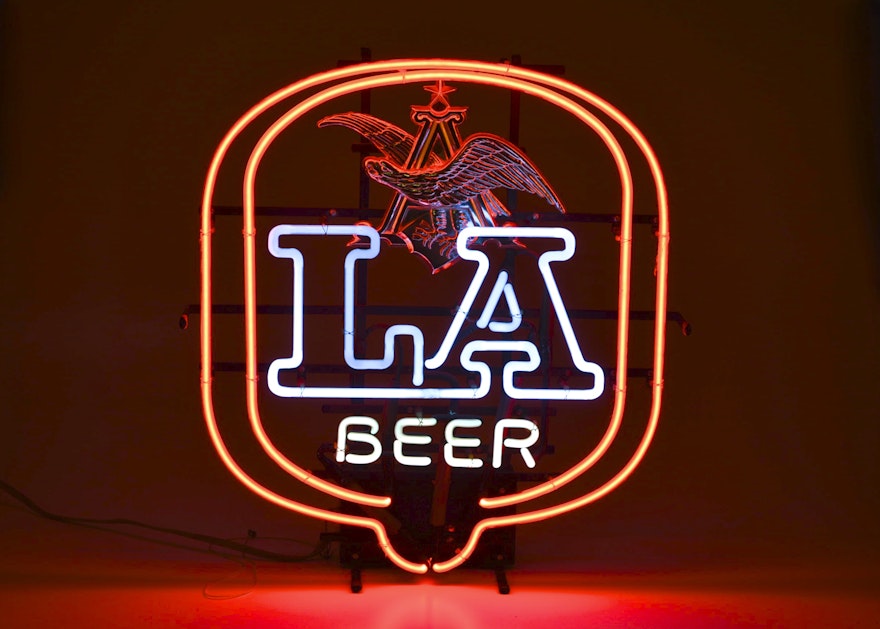 Vintage Anheuser Busch LA Neon Bar Light : EBTH