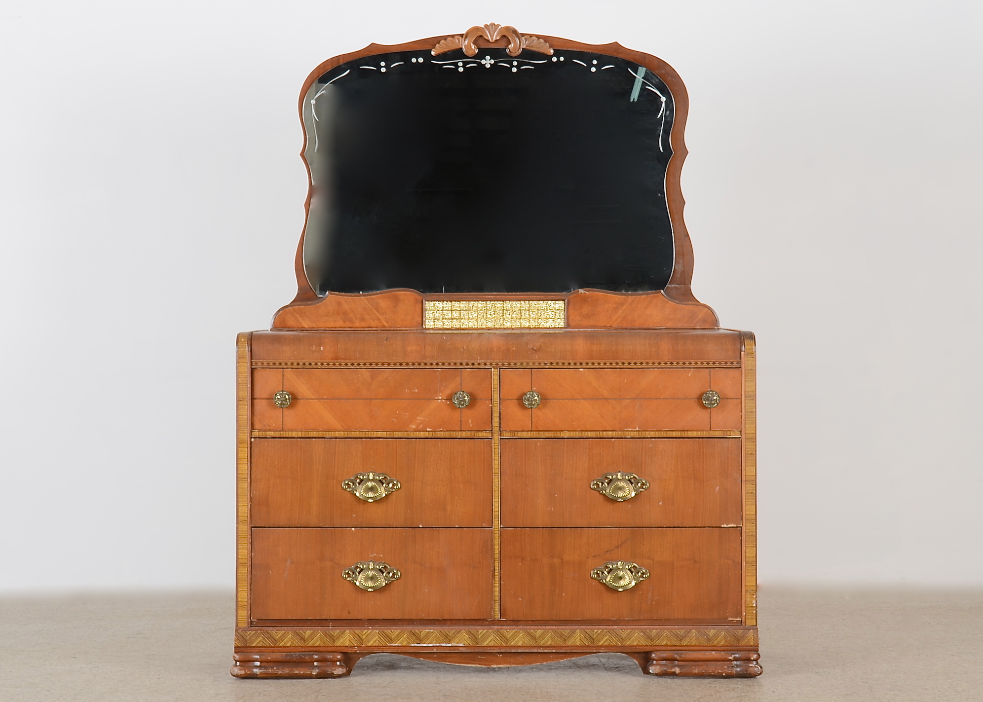 Circa 1930s Art Deco Waterfall Dresser Ebth