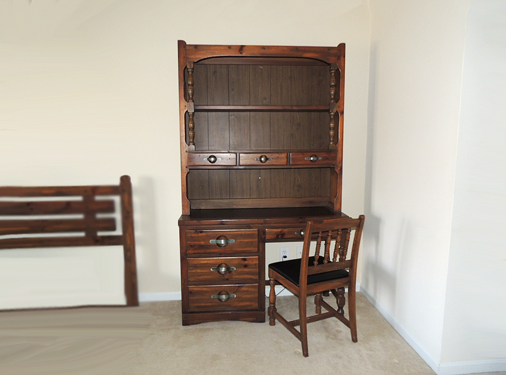 Young Hinkle Ship Ahoy Wood Desk With Bookcase Hutch Ebth