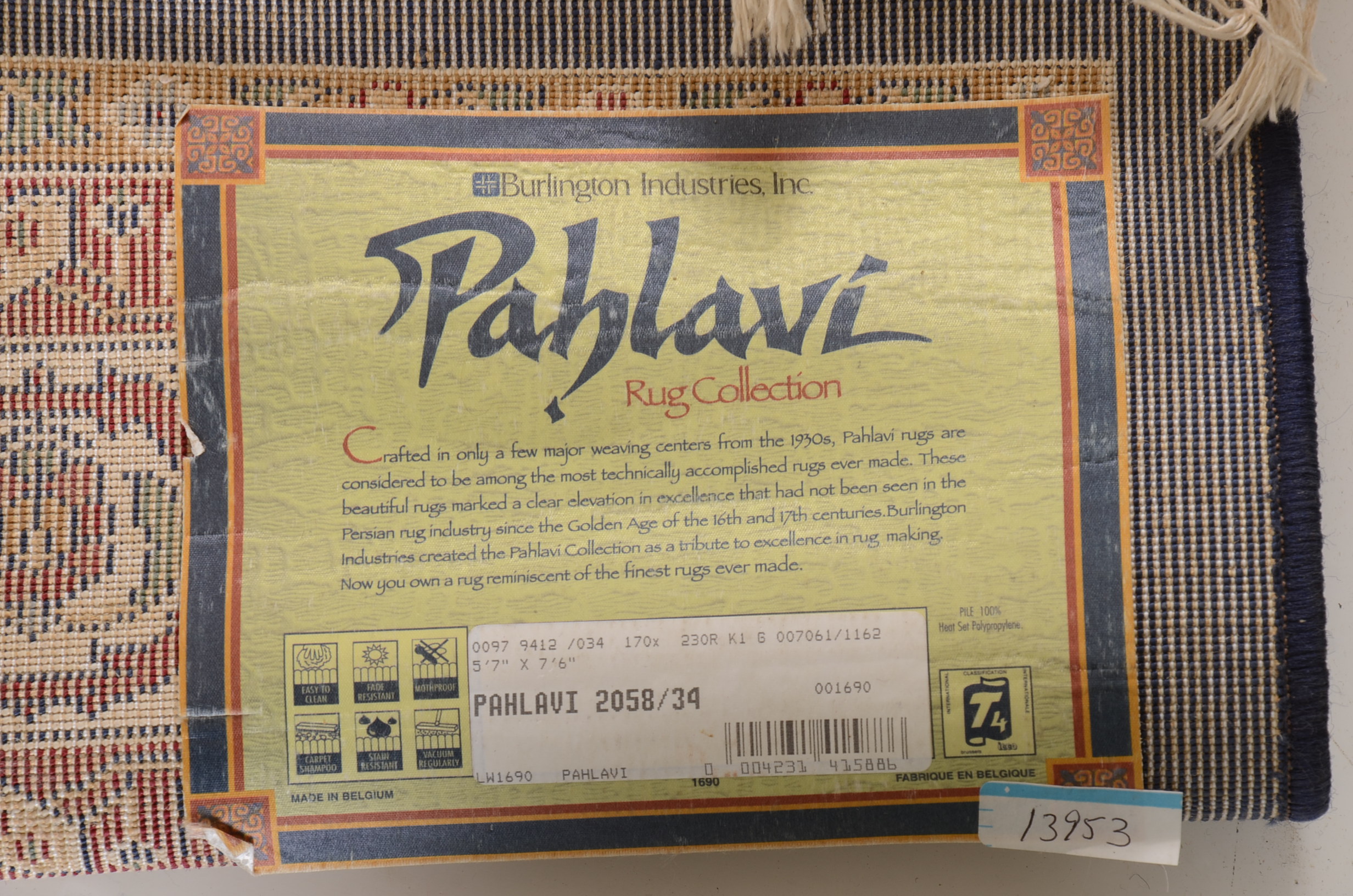 Burlington Industries, Inc. Pahlavi Collection Rug EBTH