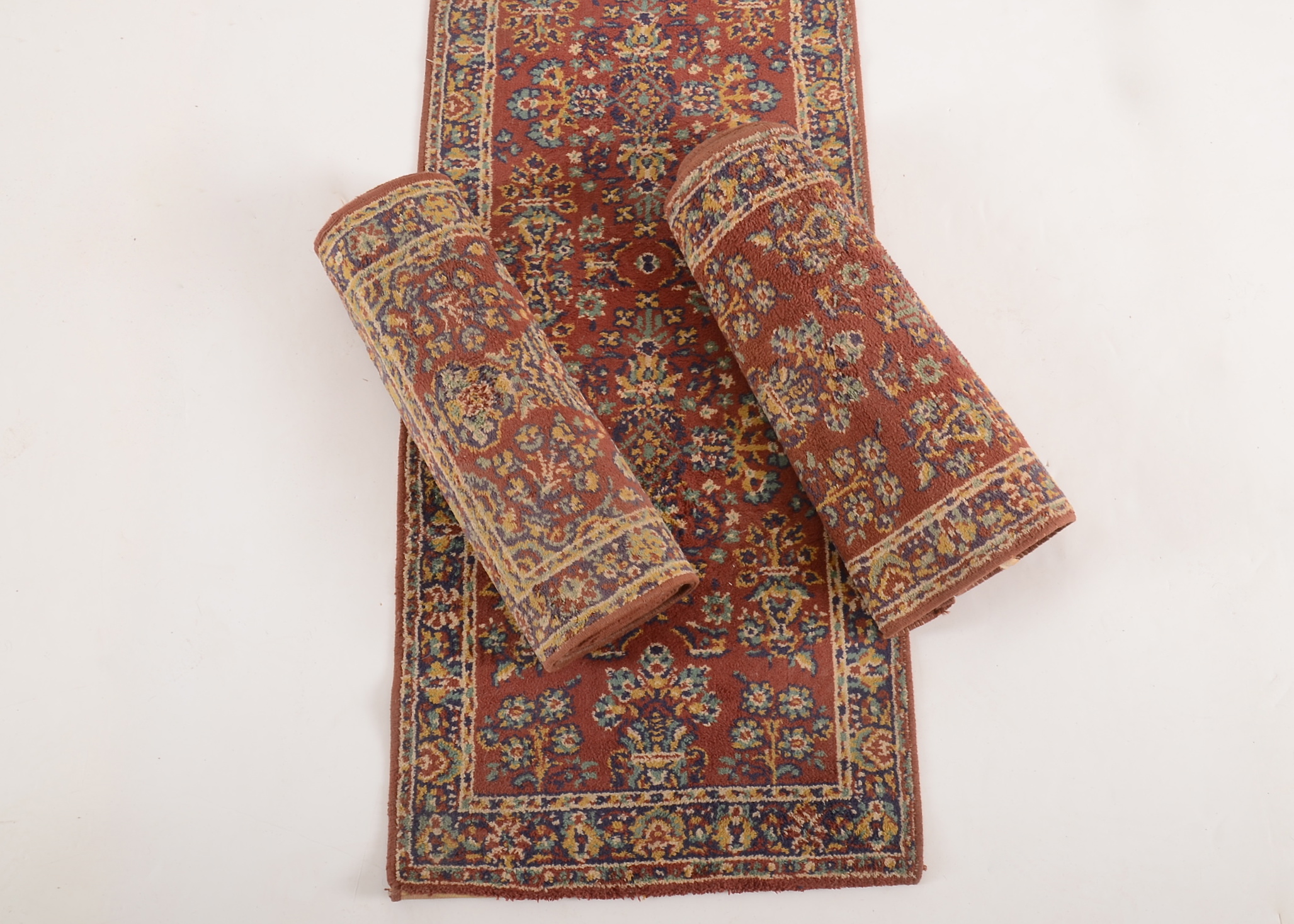 Three Matching Vintage Runner Rugs Made in Belgium EBTH