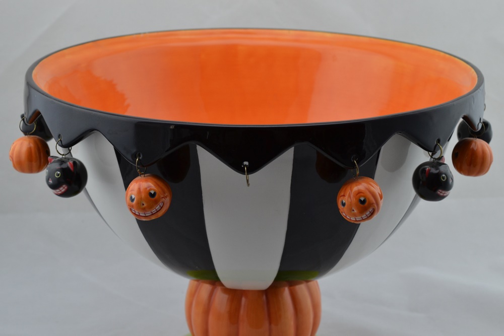 Department 56 Halloween Ceramic HandPainted Punch Bowl EBTH