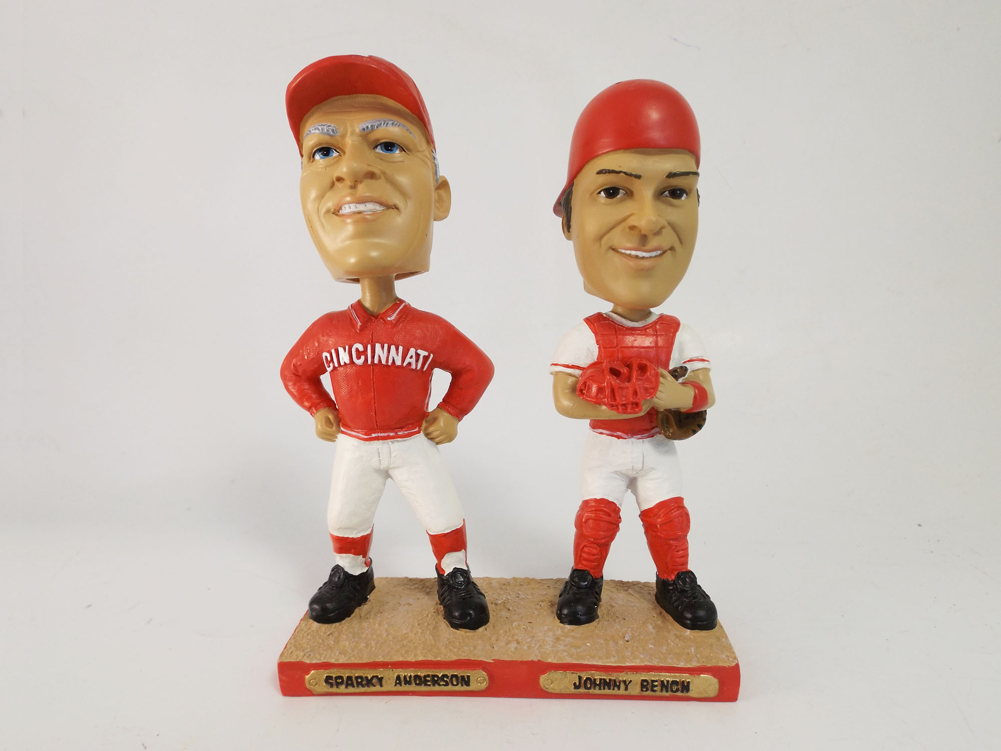 Cincinnati Reds Bobbleheads Sparky Anderson And Johnny Bench Ebth