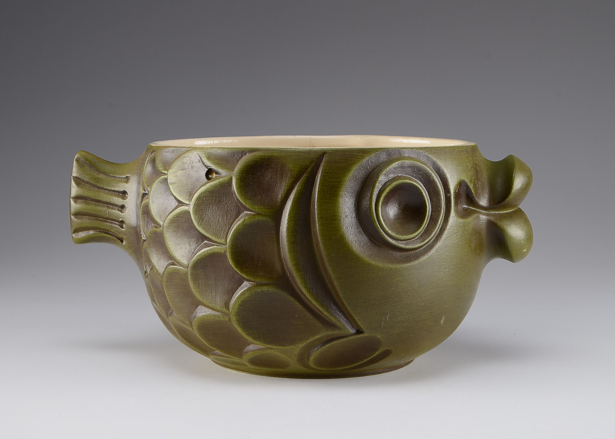 Retro McCoy Hanging Pottery Fish Planter EBTH