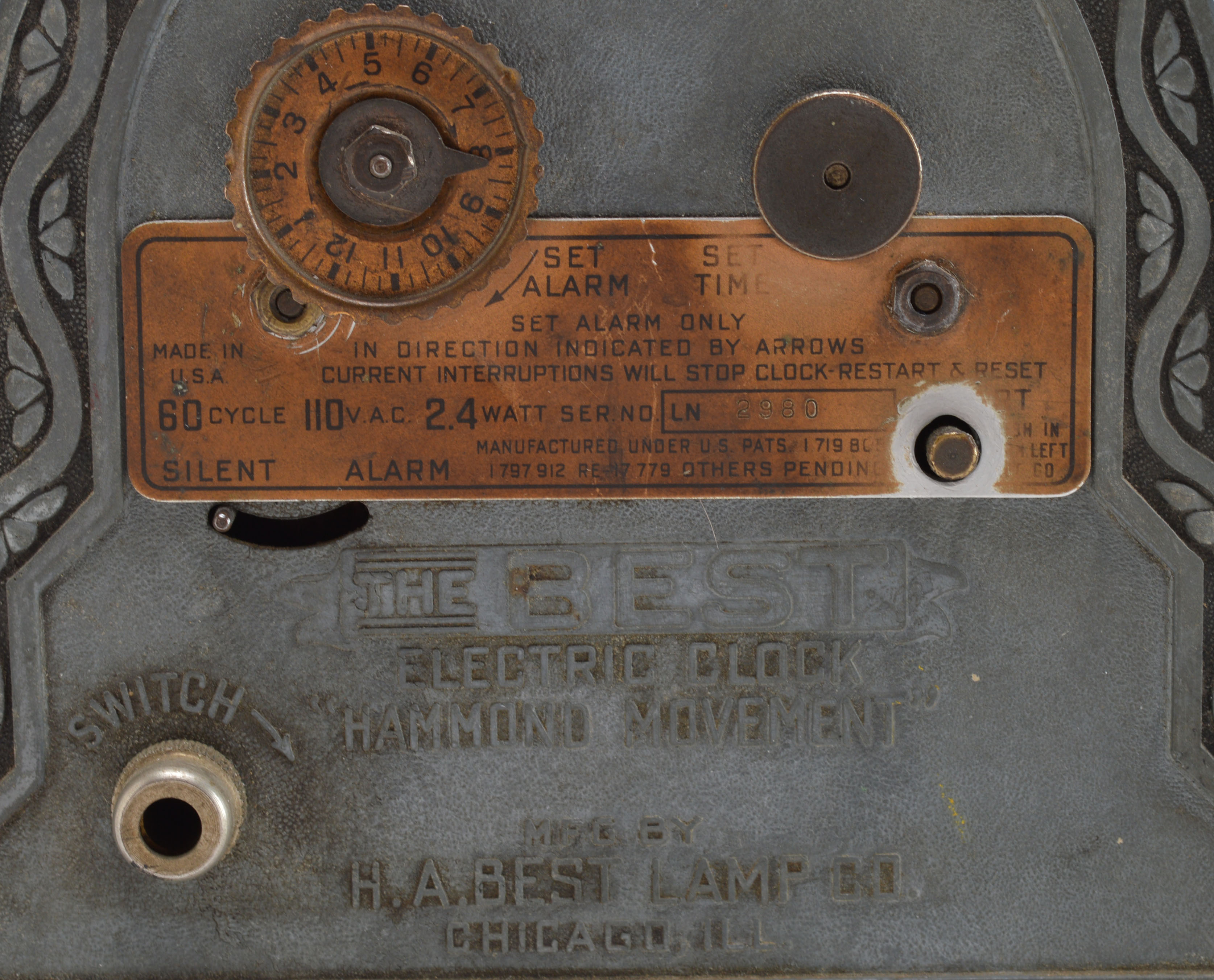 "The Best" Electric Clock with Hammond Movement EBTH