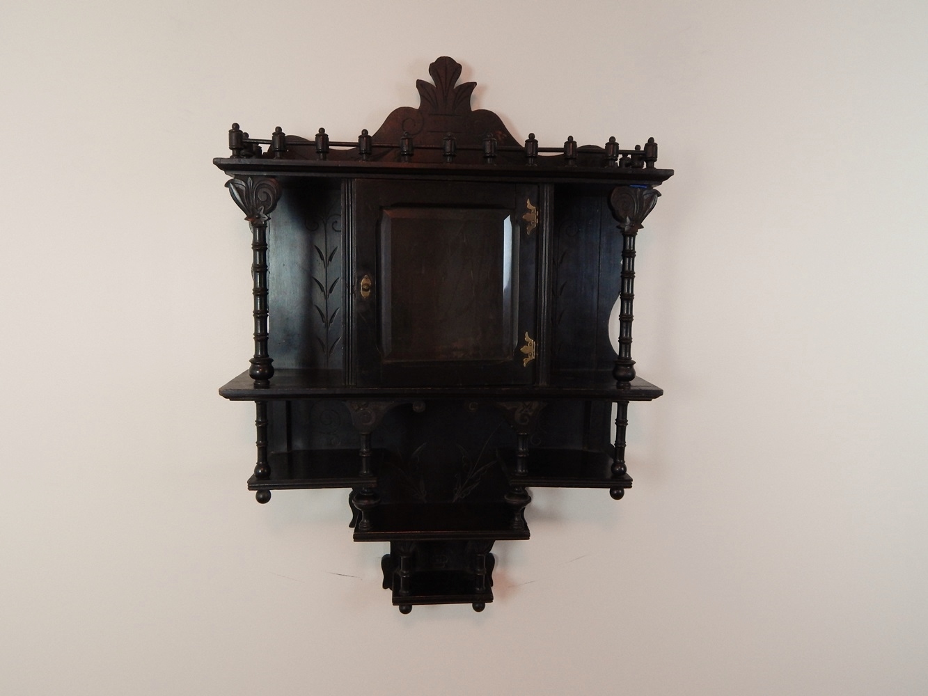 Victorian Era Wall Cabinet Ebth