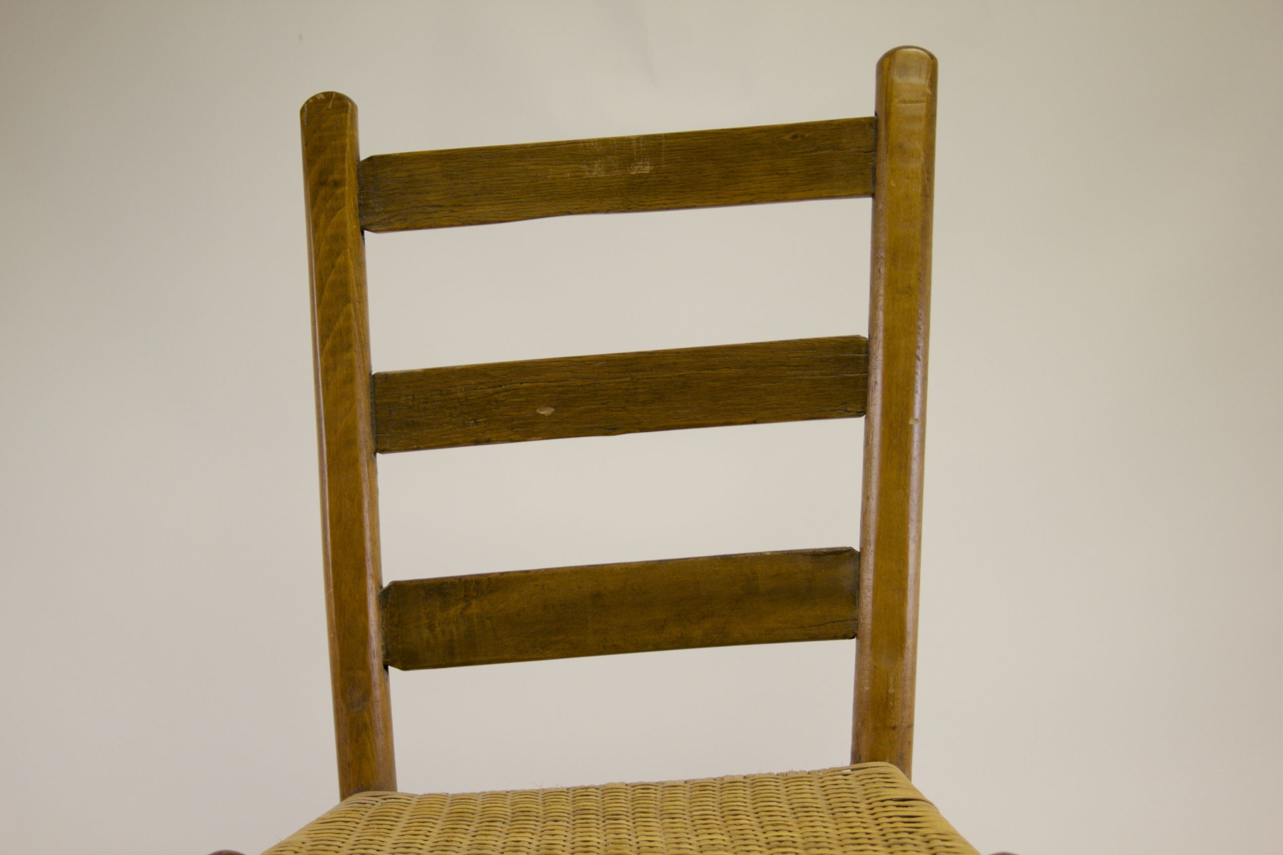 Vintage Cane Bottom LadderBack Chair with Natural Finish EBTH