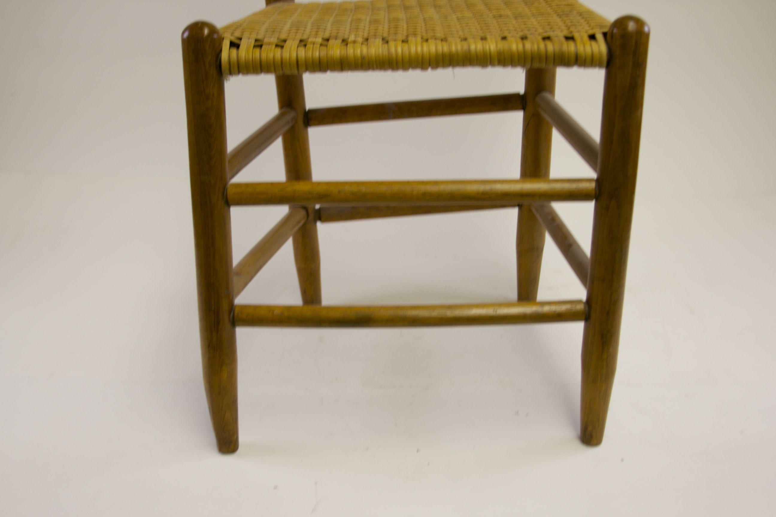 Vintage Cane Bottom LadderBack Chair with Natural Finish EBTH
