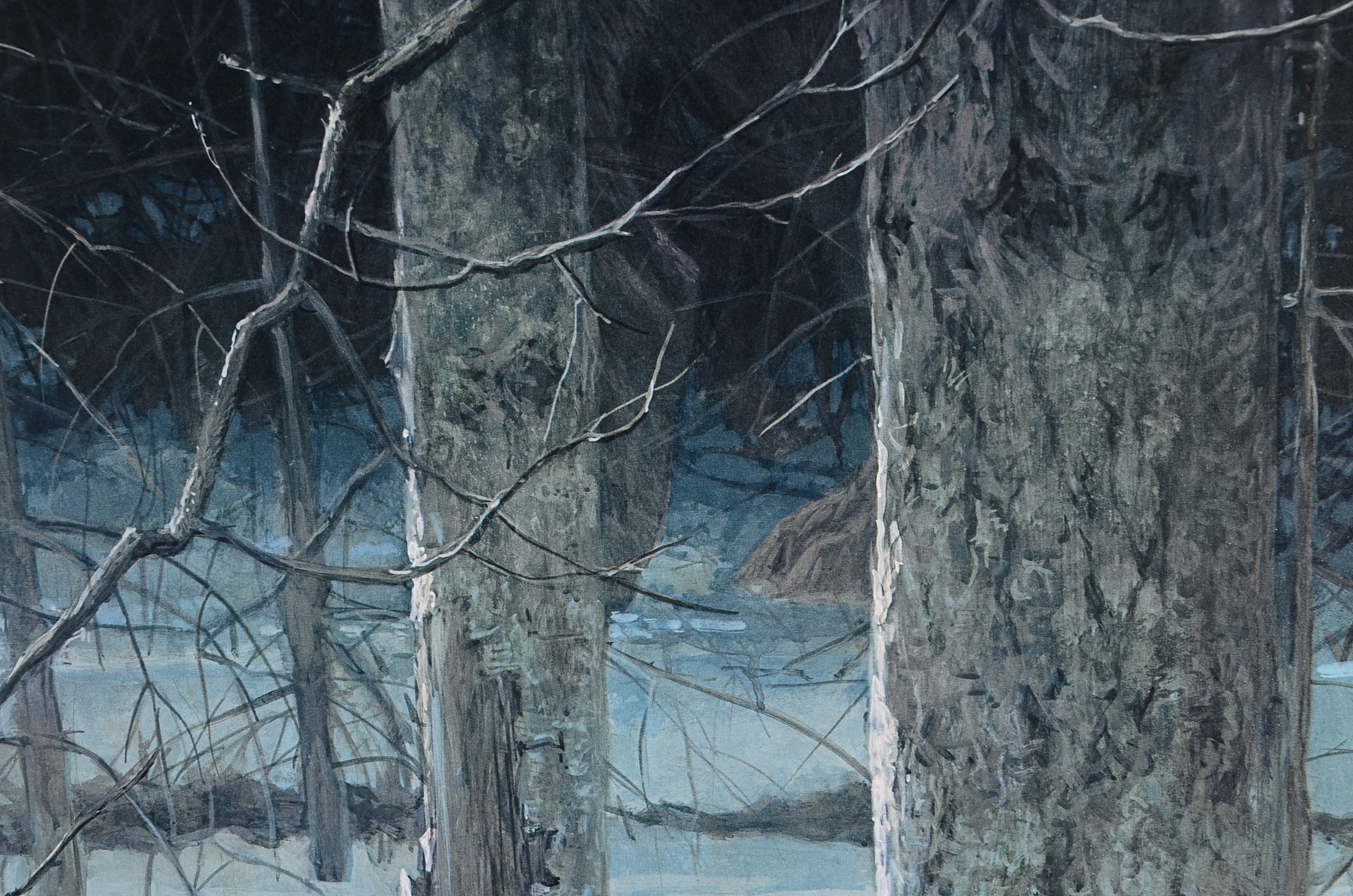 Signed Robert Bateman Framed "Midnight - Black Wolf" Print | EBTH