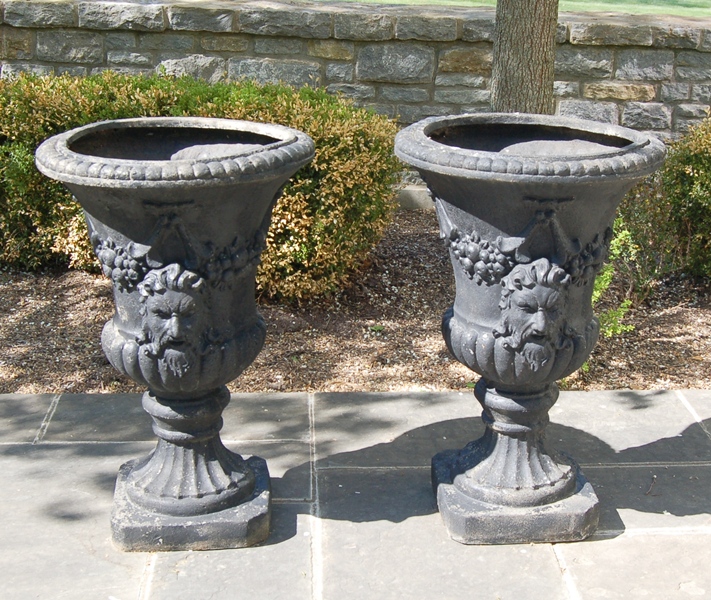 Black Grecian Molded Plastic Urns EBTH