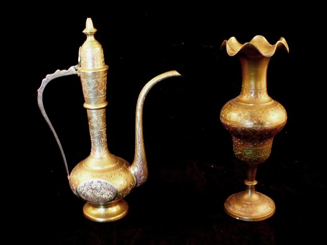 Display Of Decorative Brass Items From India And More Ebth