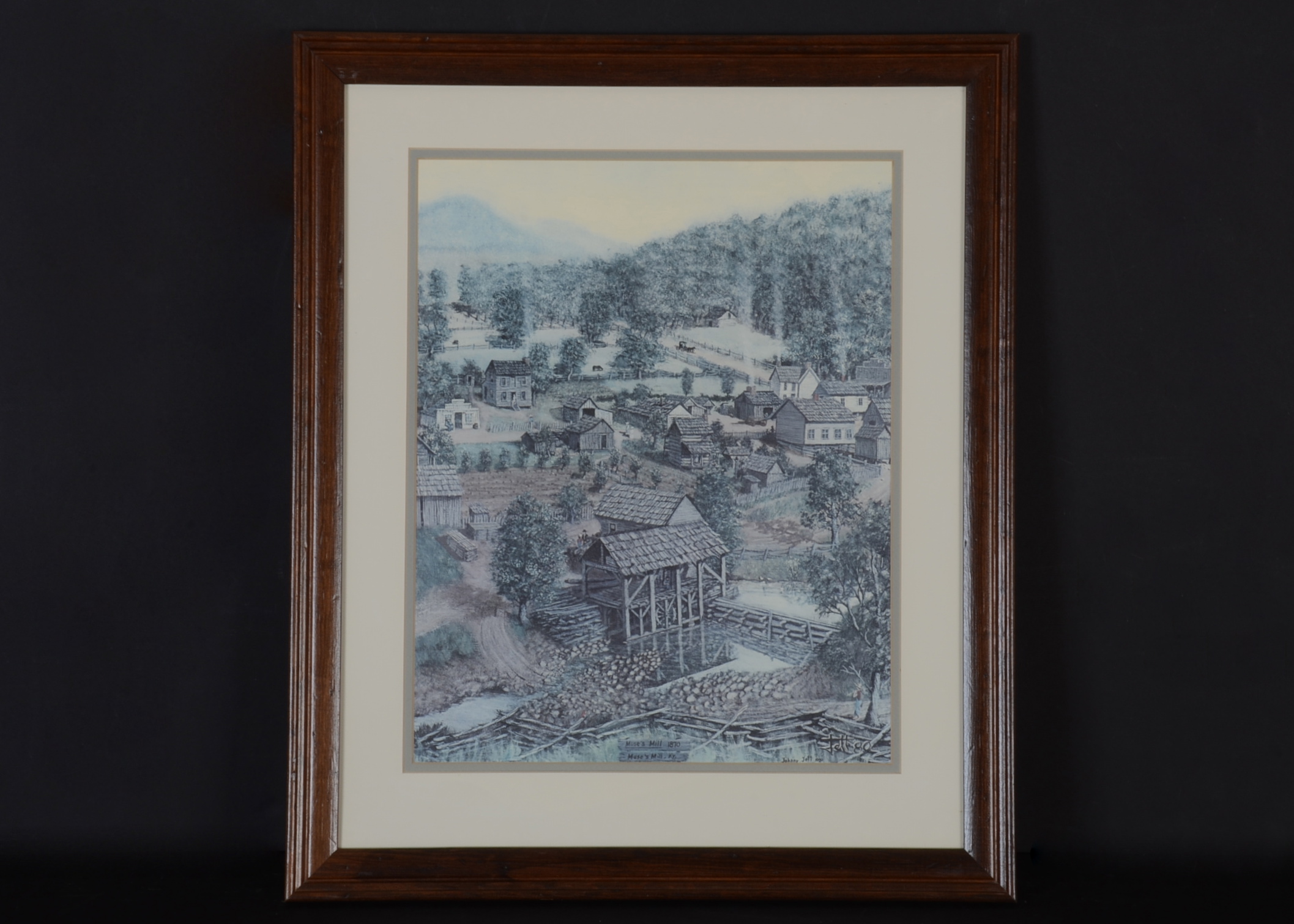 Johnny Jett Print Titled "Muse's Mill 1870, Muse's Mill Kentucky" EBTH