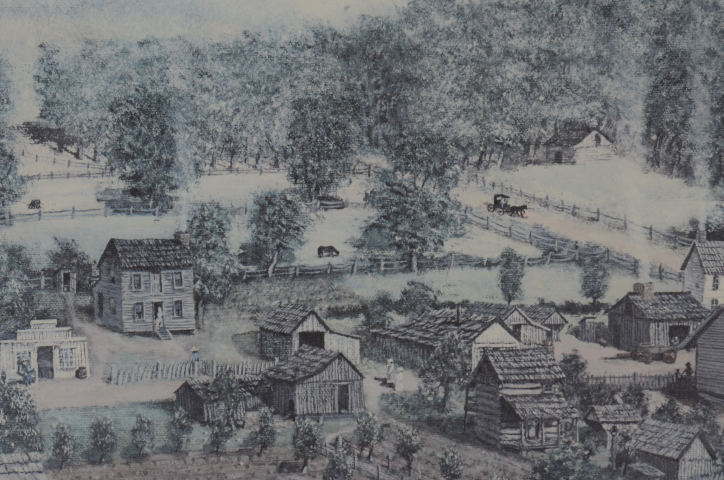 Johnny Jett Print Titled "Muse's Mill 1870, Muse's Mill Kentucky" EBTH