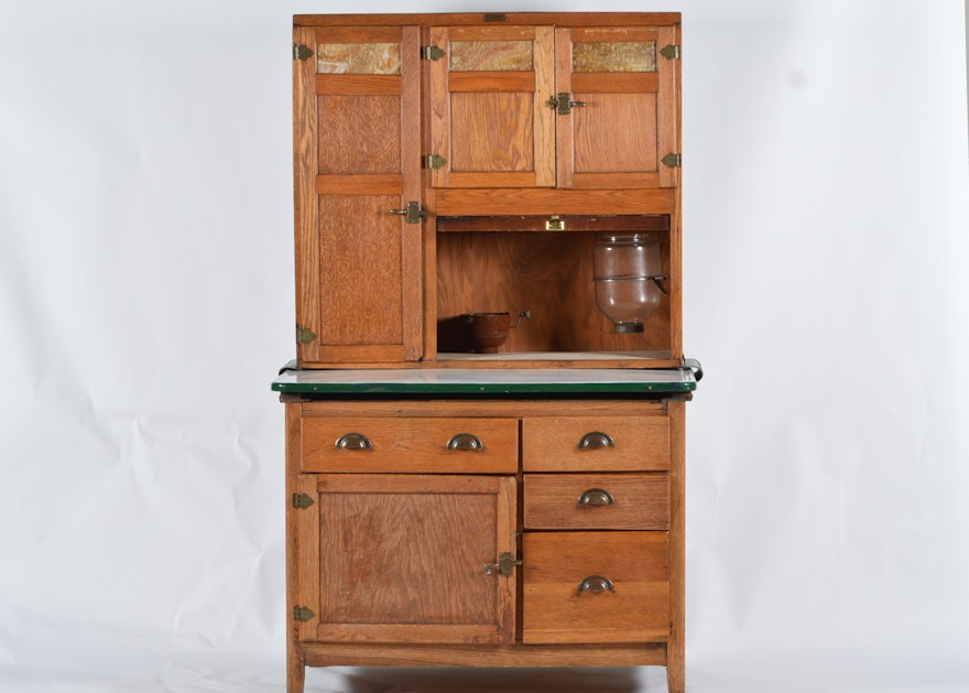 hoosier style oak wilson kitchen cabinet