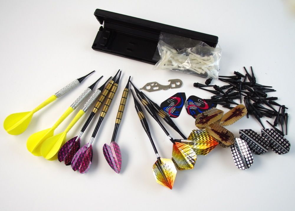 Regulation Size Soft Tip Dart Board and Accessories EBTH