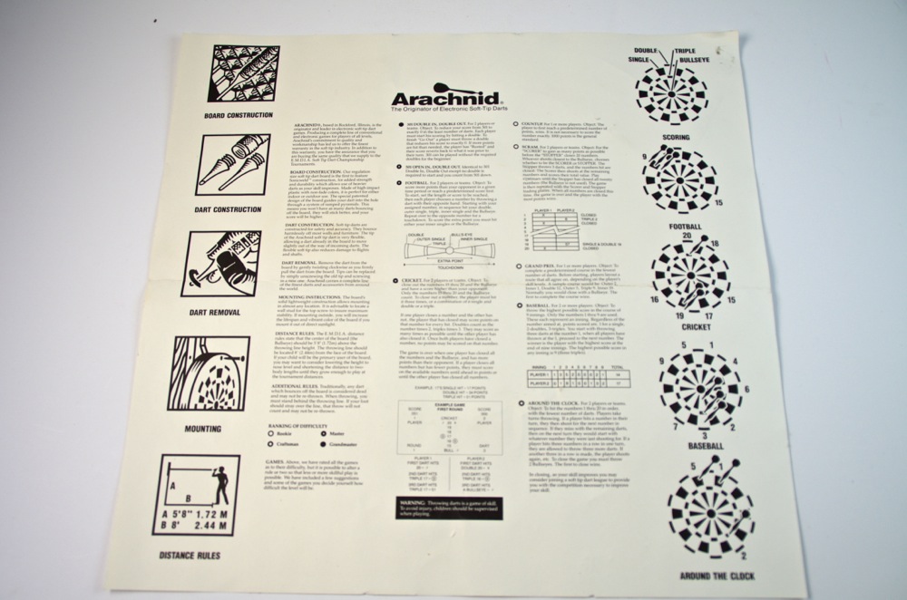 Regulation Size Soft Tip Dart Board and Accessories EBTH