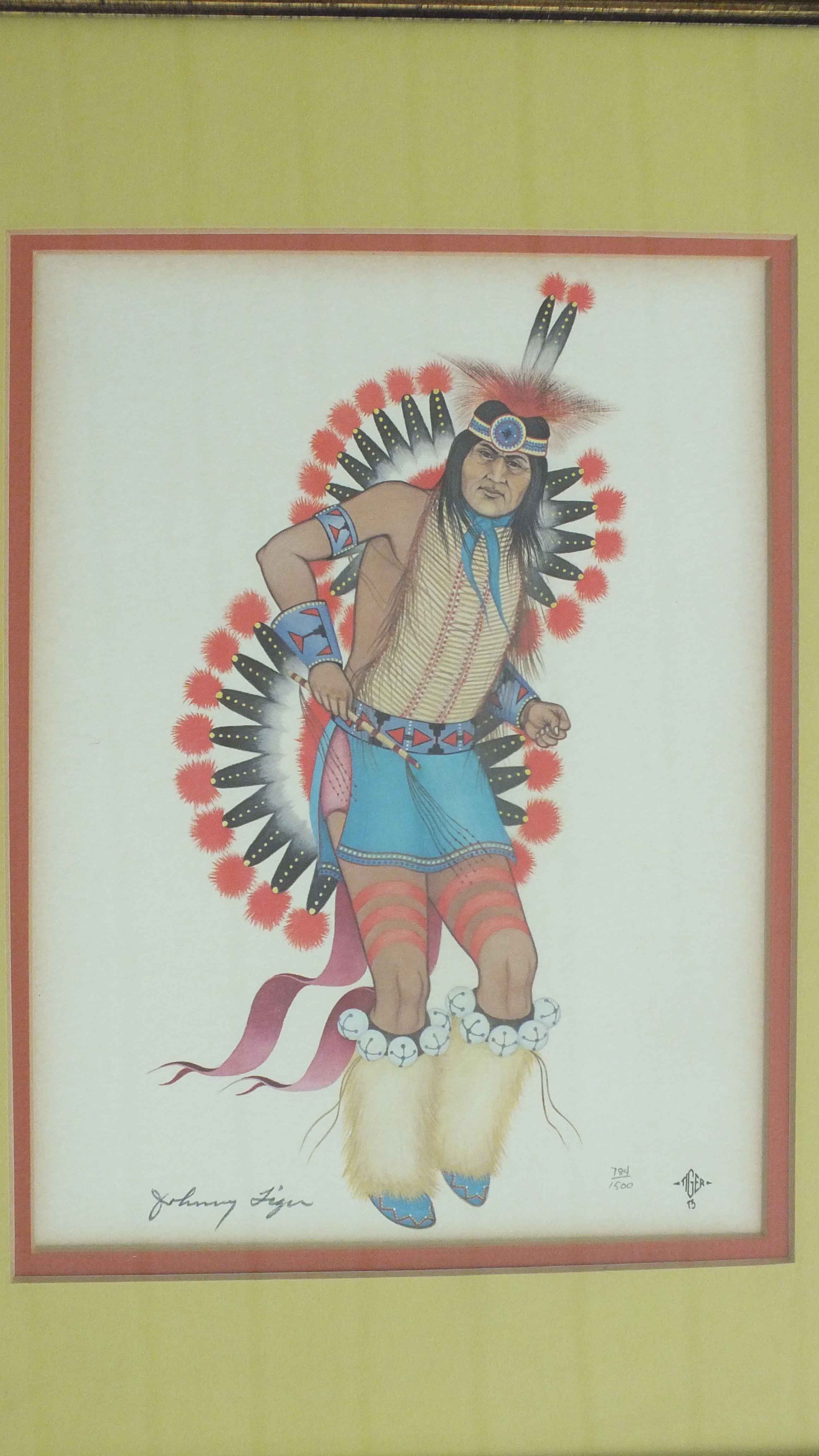 Signed and Numbered Johnny Tiger Print EBTH