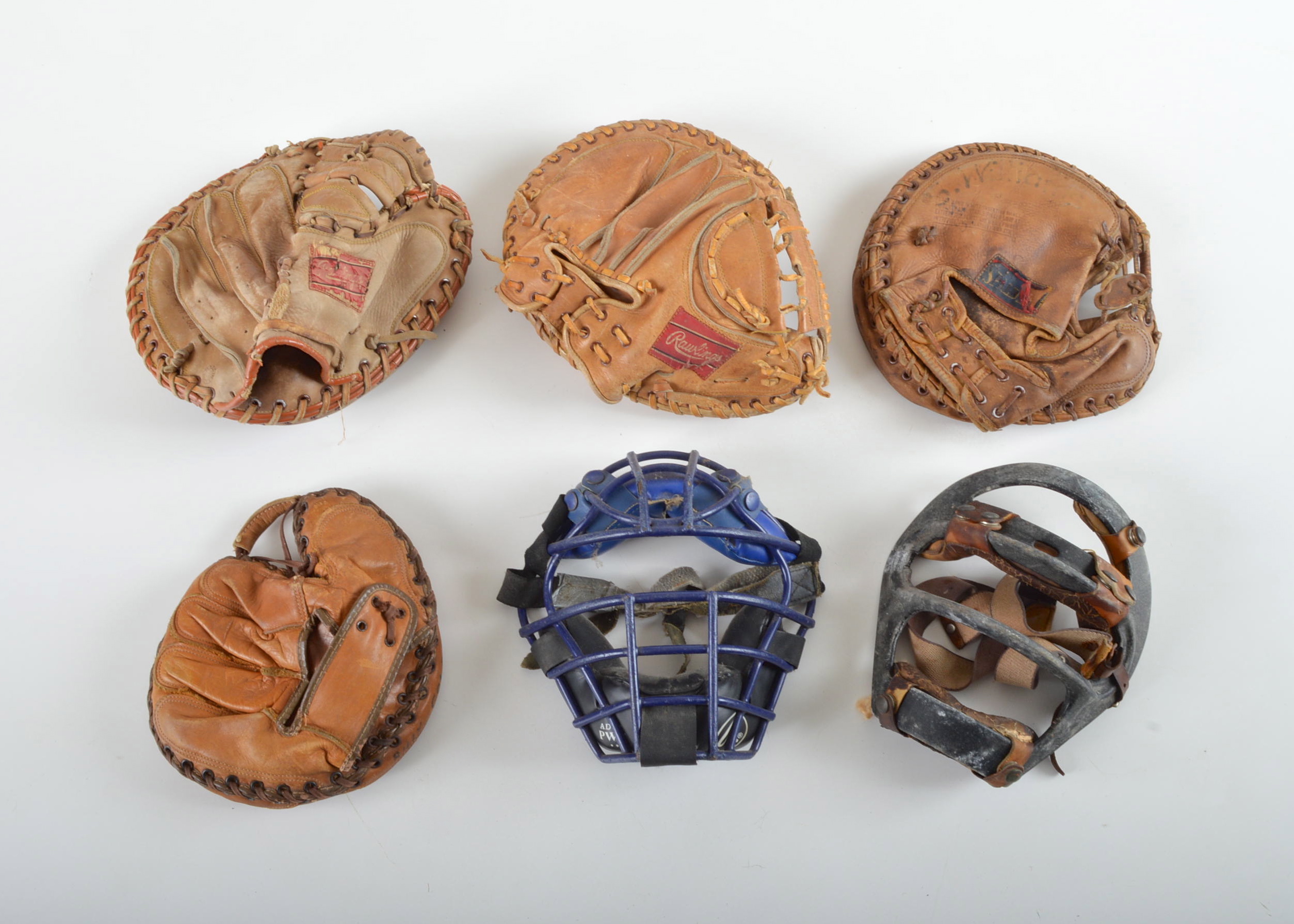Vintage Baseball Catcher's Gloves And Masks EBTH
