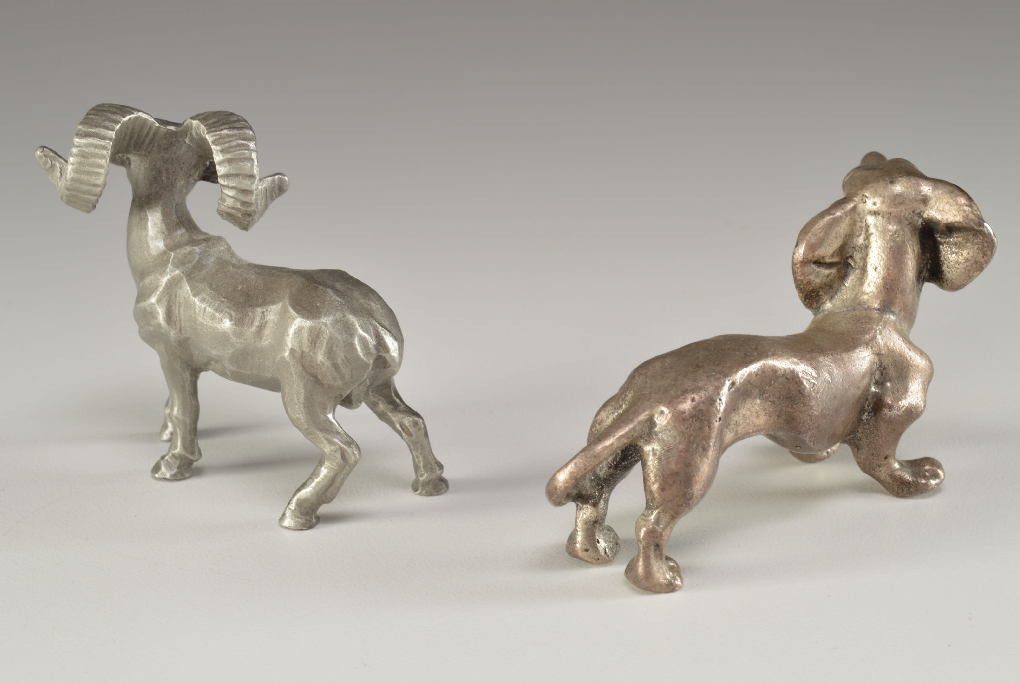 Pair of Miniature Pewter Animals EBTH