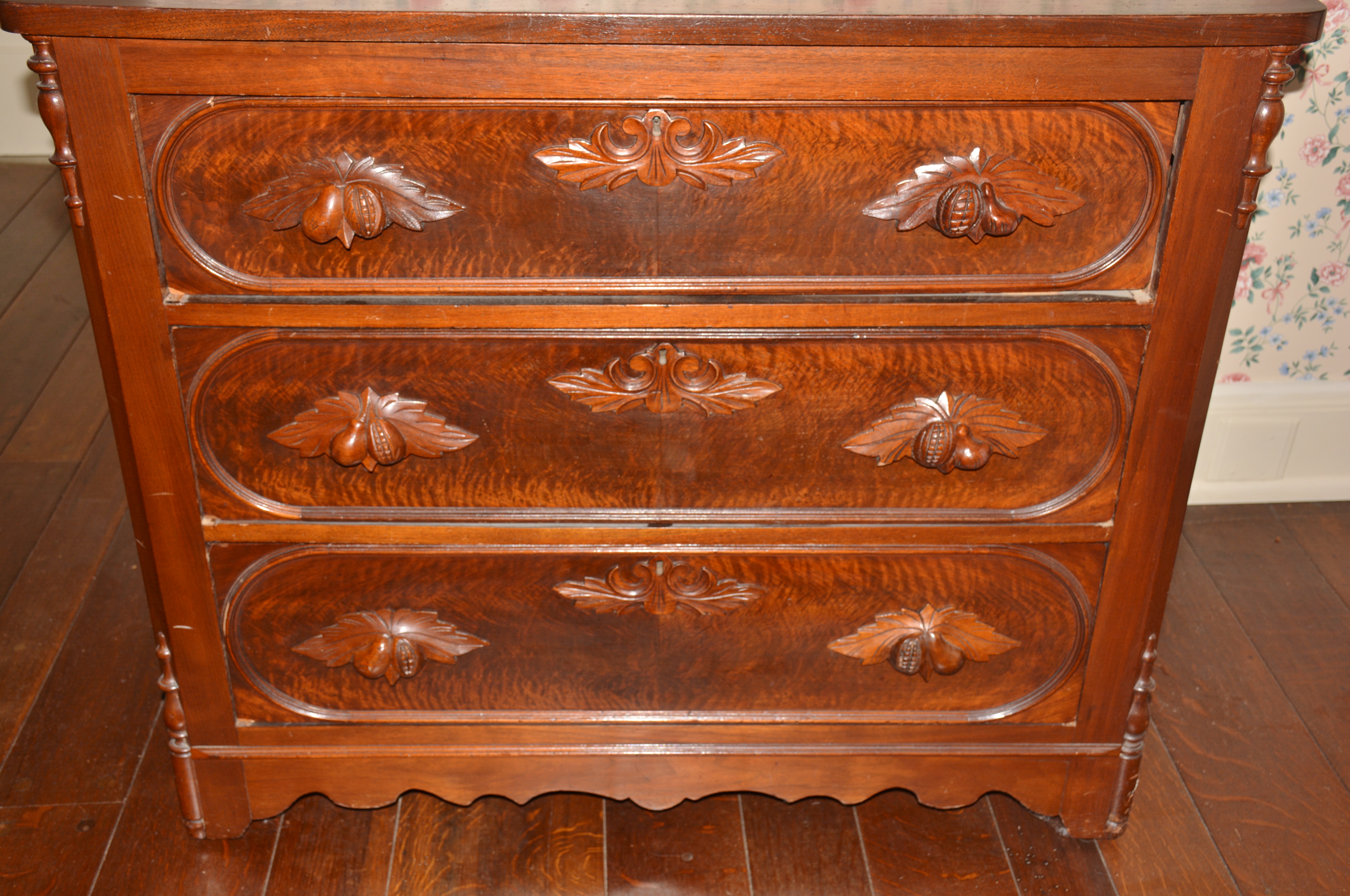 Victorian Chest of Drawers with HandCarved Fruit Handles EBTH