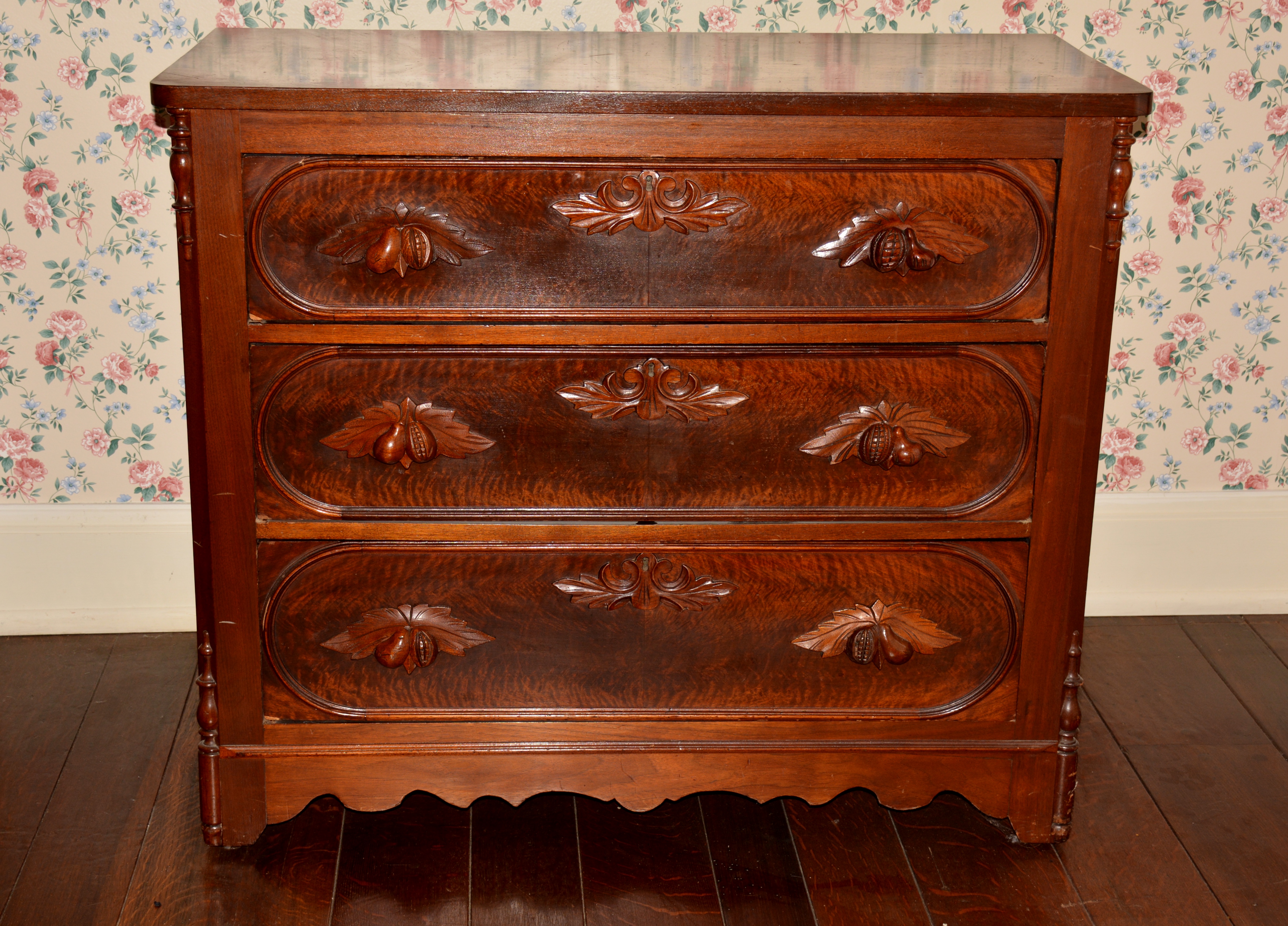 Victorian Chest of Drawers with HandCarved Fruit Handles EBTH