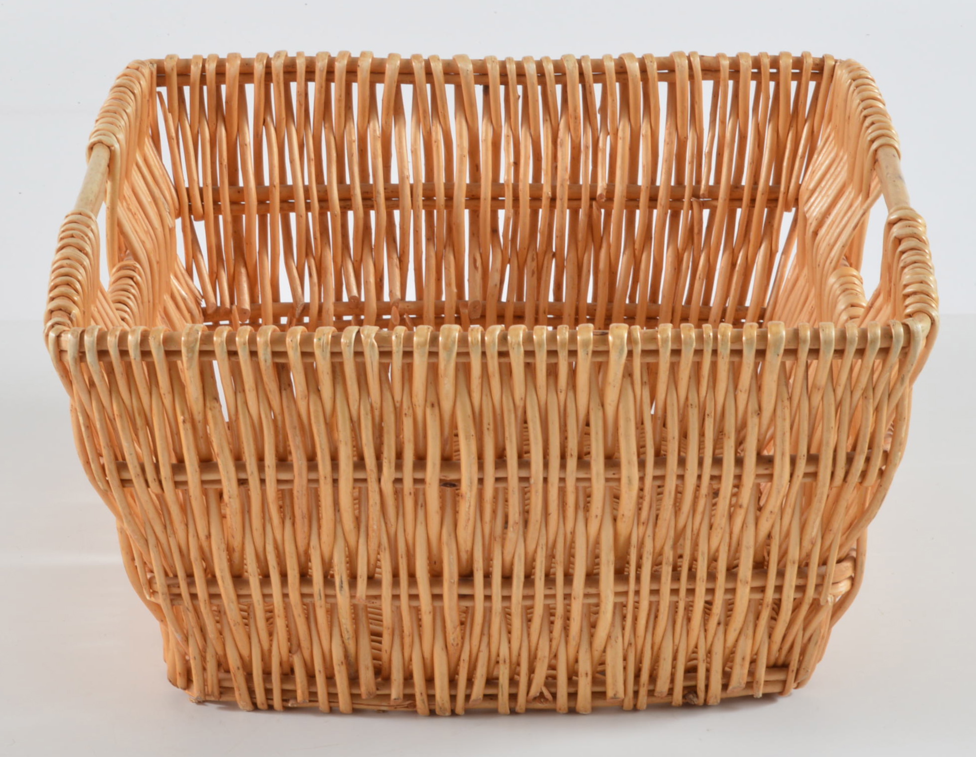 Large Square Wicker Basket EBTH
