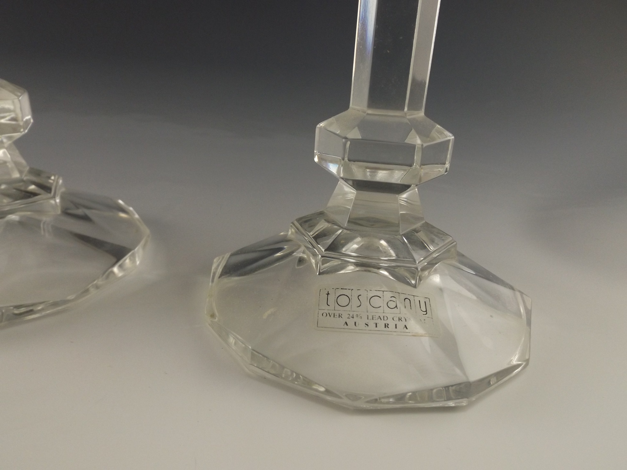 Austrian Lead Crystal Candle Holders EBTH