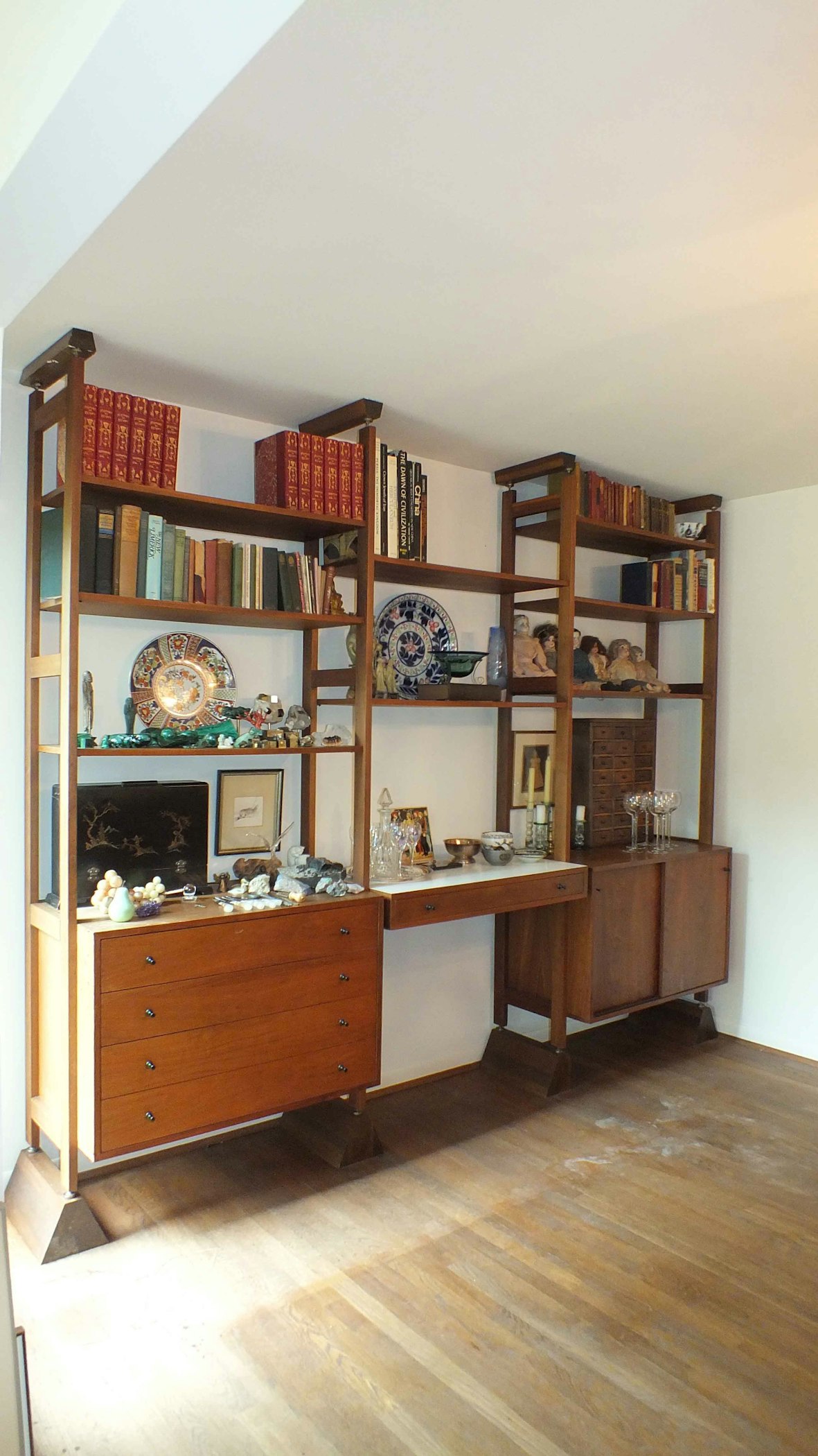 Mid Century Modern Teak Wall Shelving System | EBTH