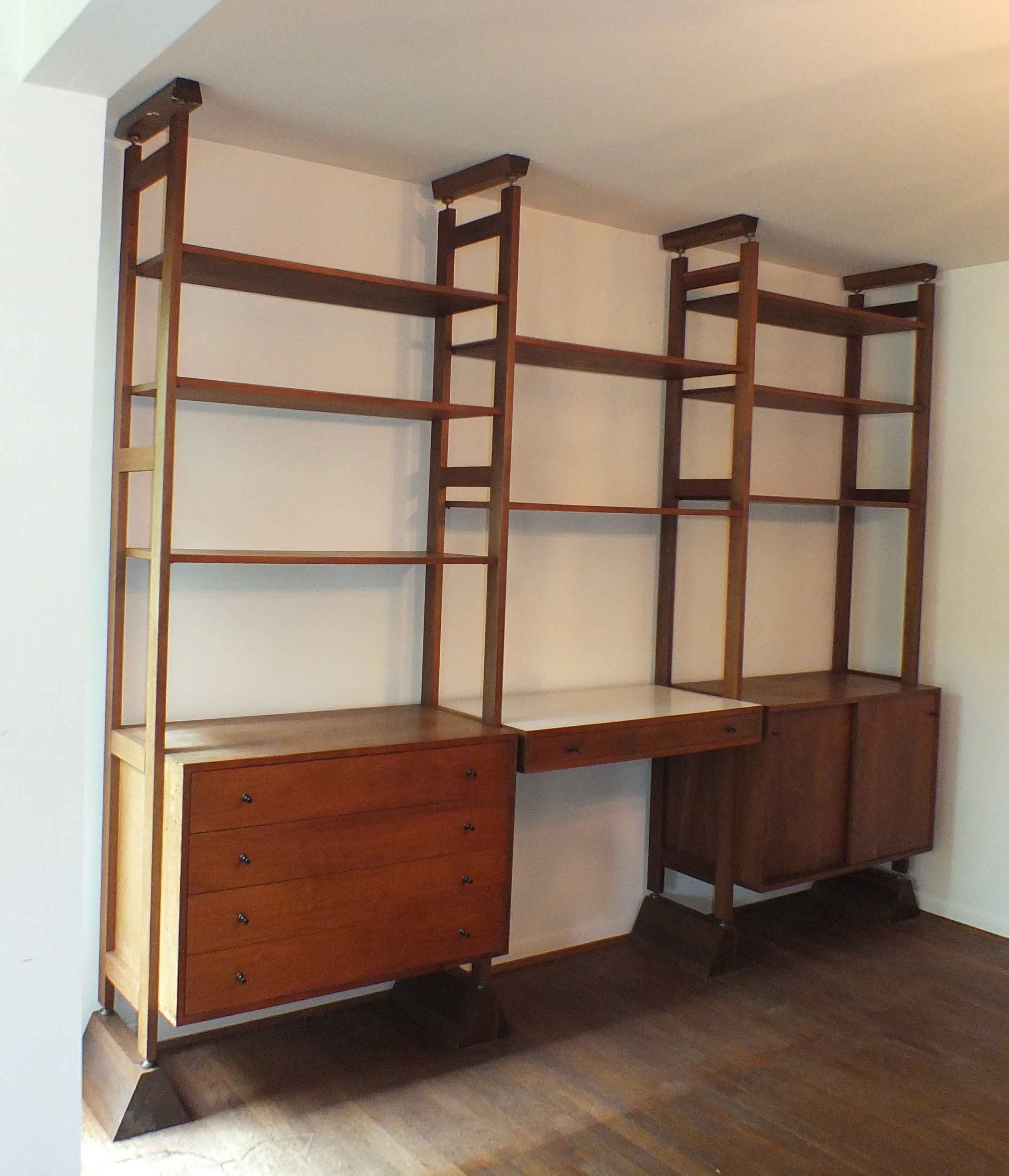 Mid Century Modern Teak Wall Shelving System : EBTH