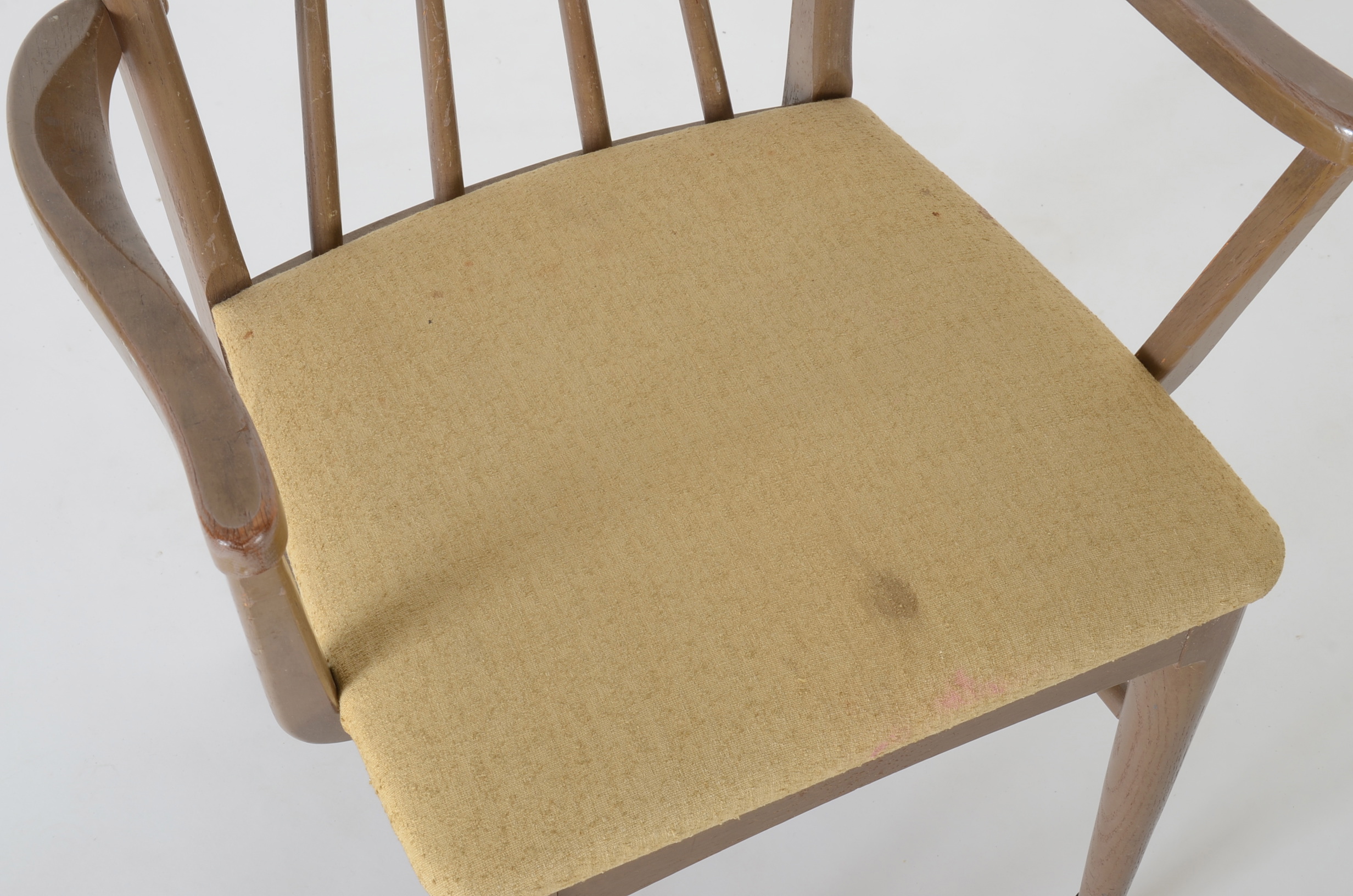 MidCentury 'Keller' Dining Table with Six Walnut Chairs EBTH