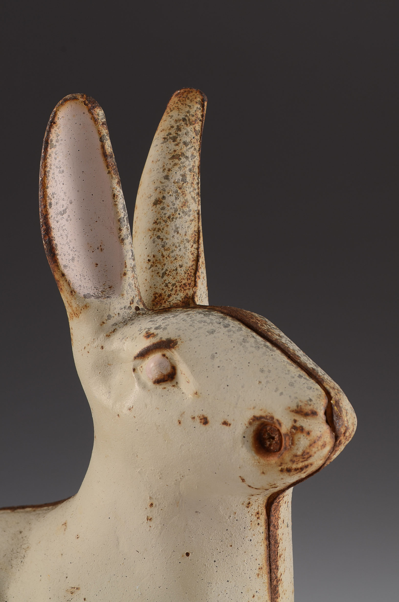 Vintage Cast Iron Rabbit Bank EBTH