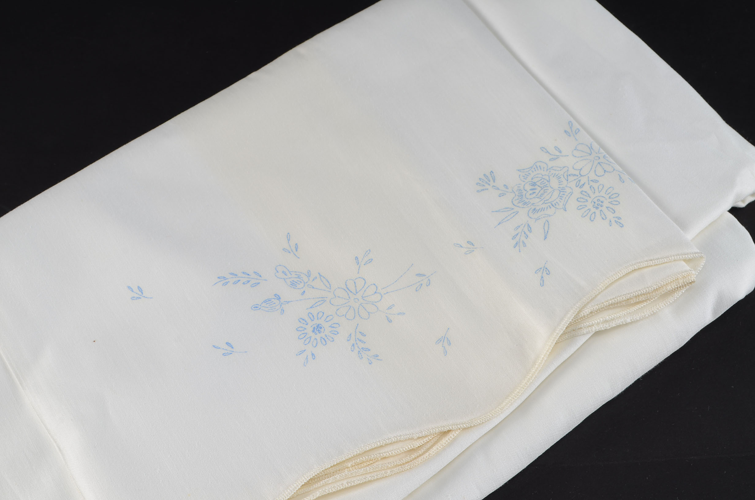 Four Sets of Stamped Embroidery Or Crochet Cotton Pillow Tubing EBTH