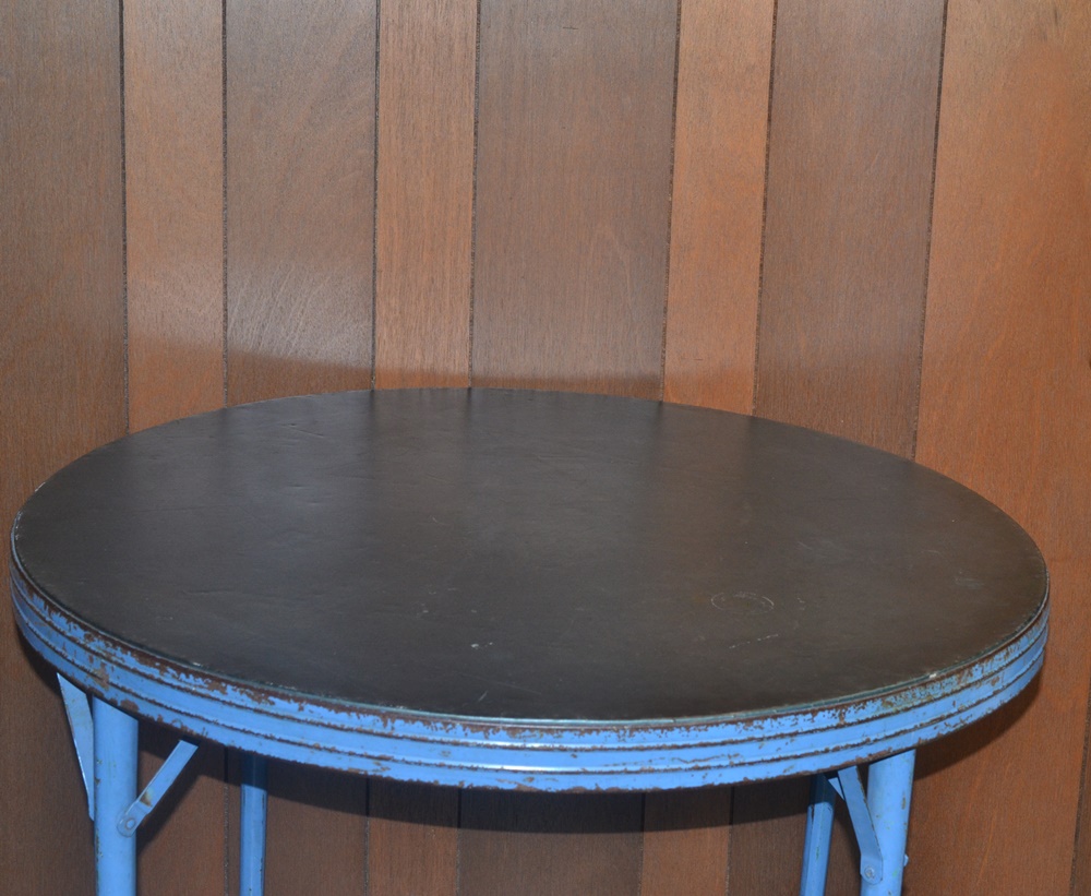Vintage Round Folding Table EBTH